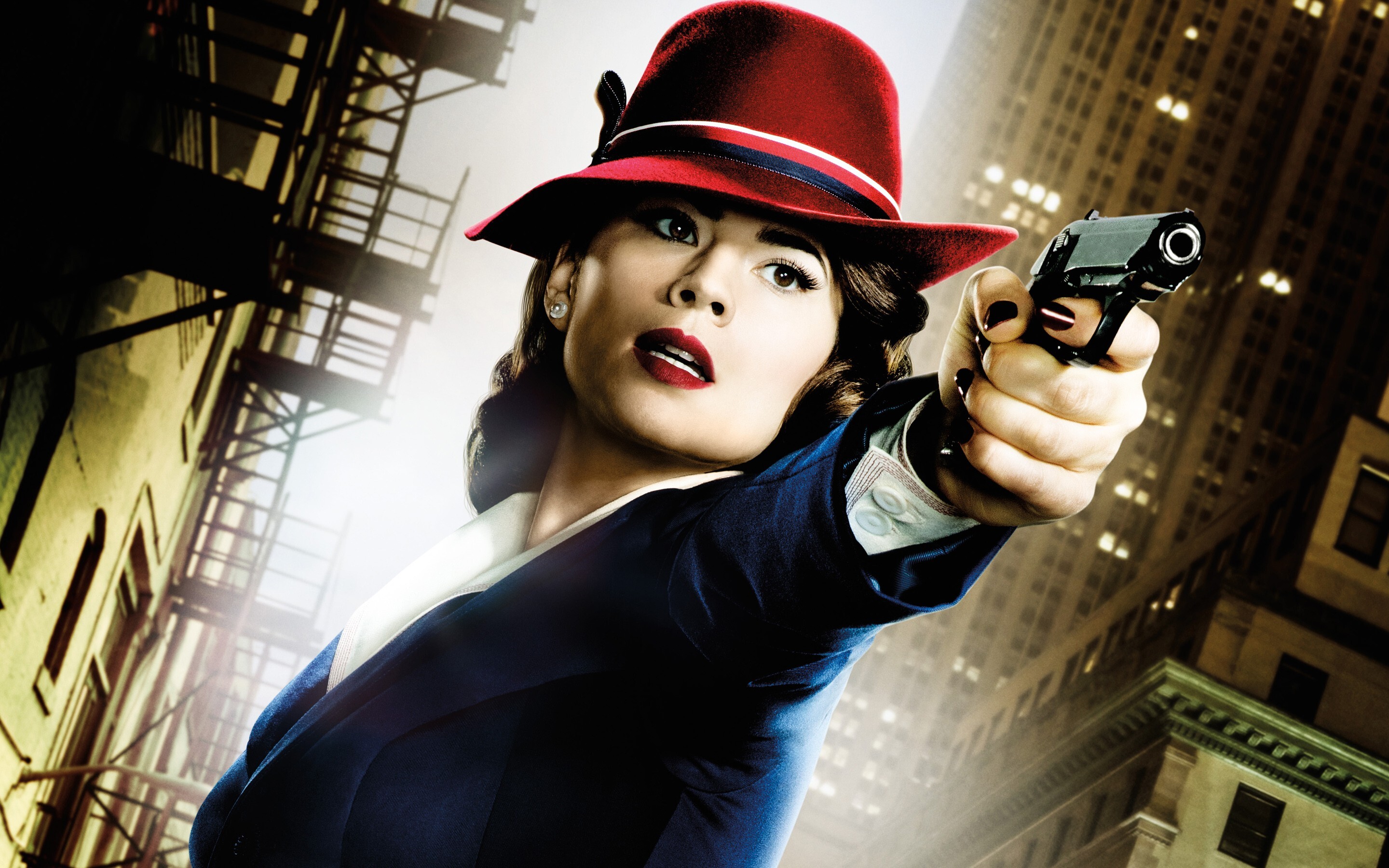 Hayley Atwell: Agent Carter, TV Show set in the Marvel Cinematic Universe, Peggy Carter. 2880x1800 HD Background.
