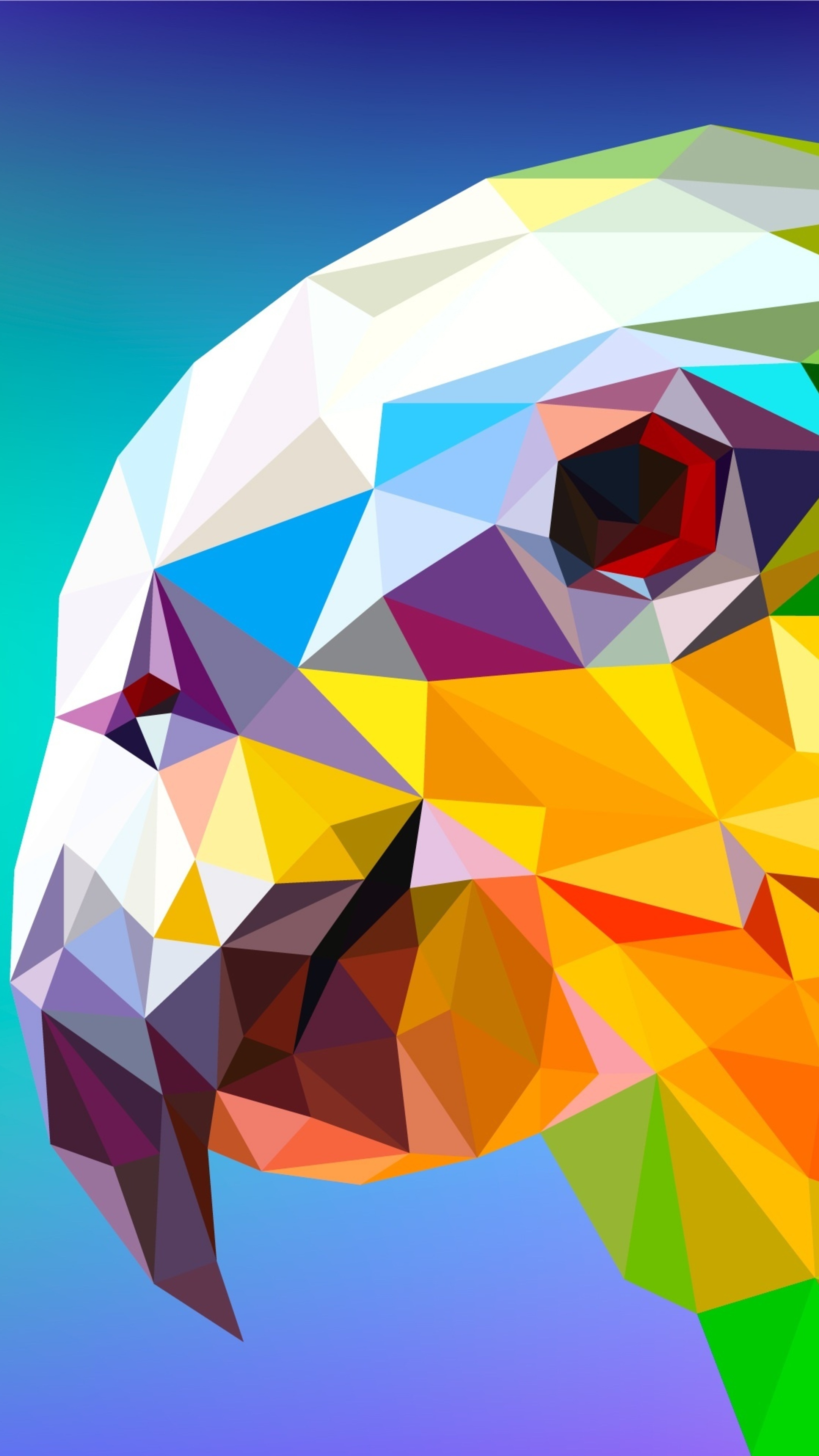Parrot polygon facets, Sony Xperia wallpapers, Premium HD 4K, Striking bird imagery, 2160x3840 4K Handy