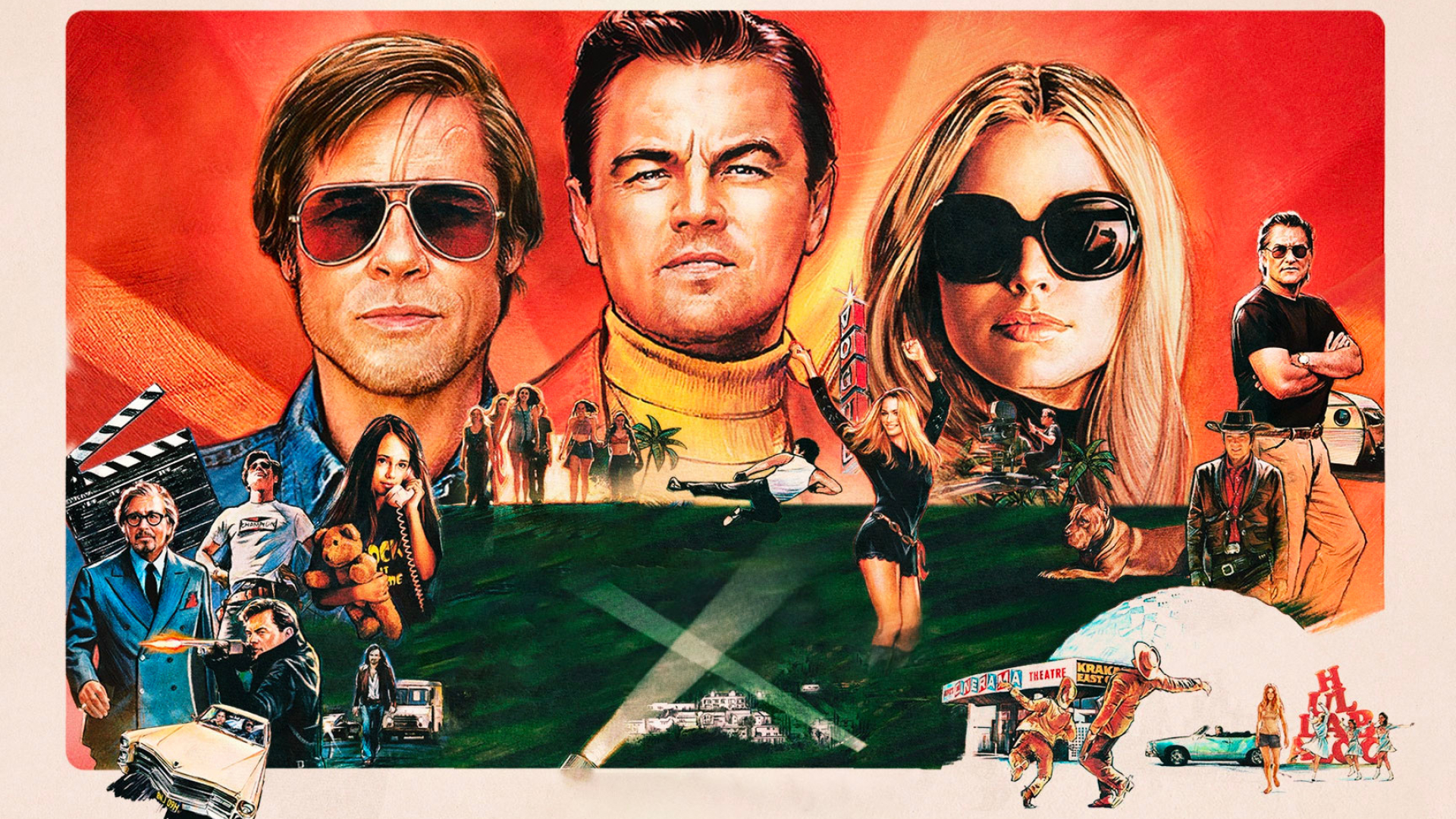 Once Upon a Time in Hollywood, Movies, 2019, Hollywood, 1920x1080 Full HD Desktop