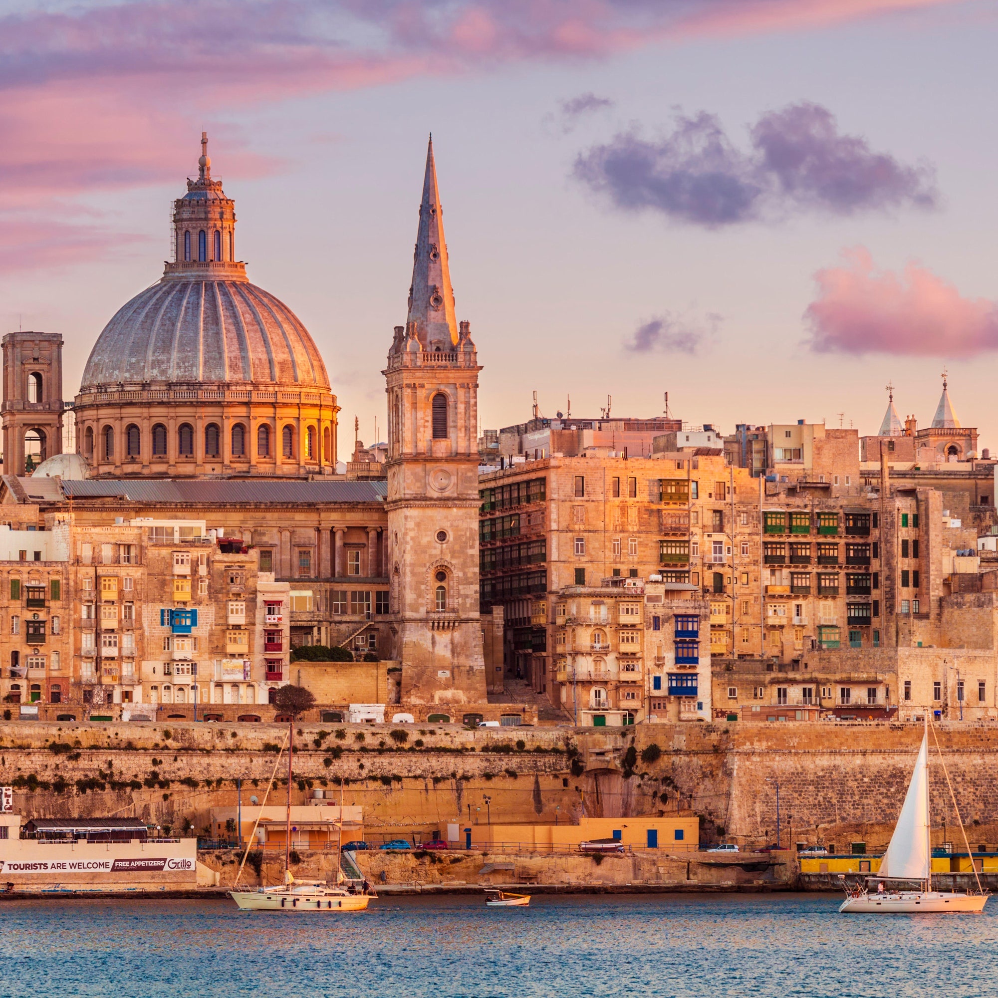 Valletta, Malta, Travels, Rustic beauty, 2000x2000 HD Phone