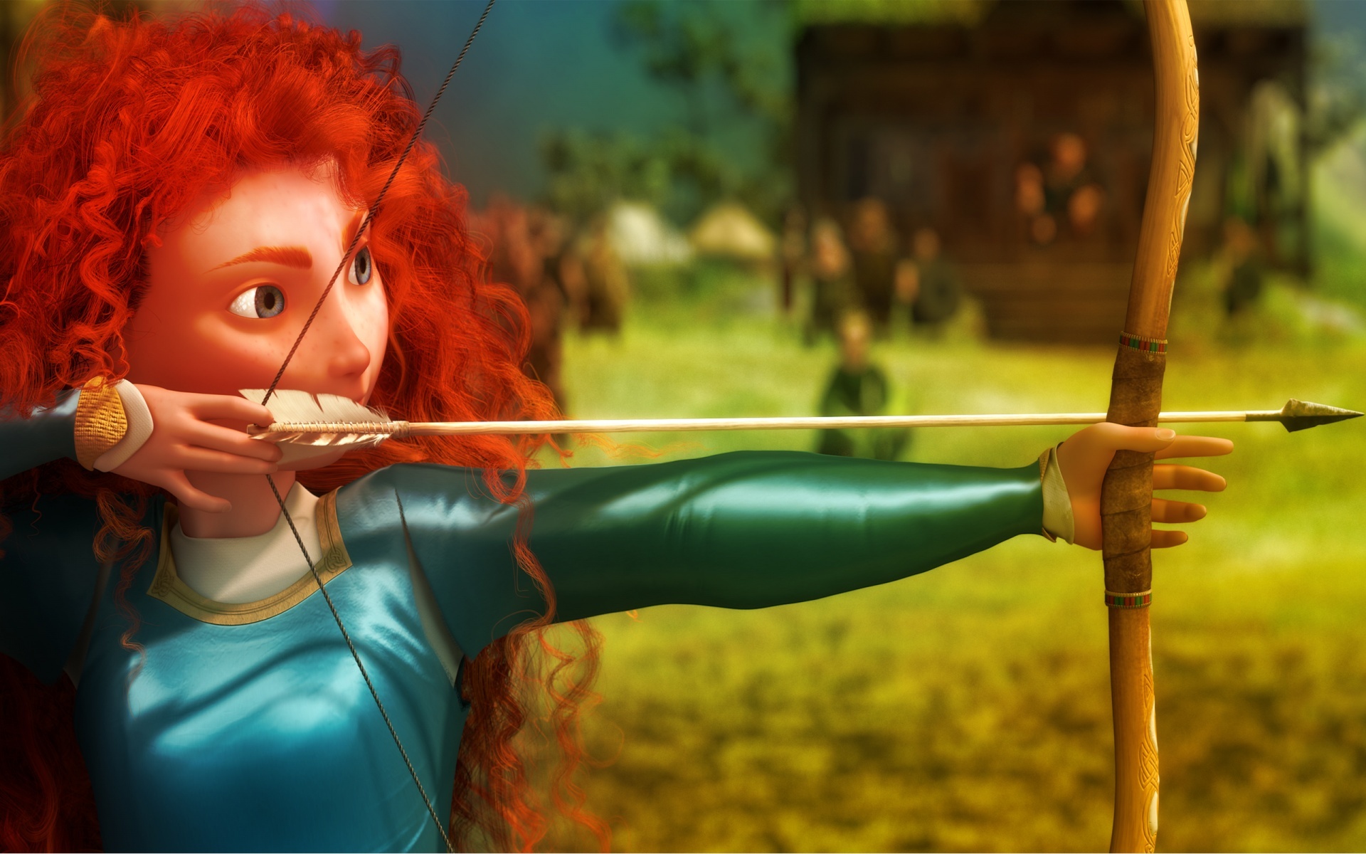 Brave (Disney): Set in the mystical Scottish Highlands, where Merida is the princess of a kingdom ruled by King Fergus and Queen Elinor. 1920x1200 HD Background.