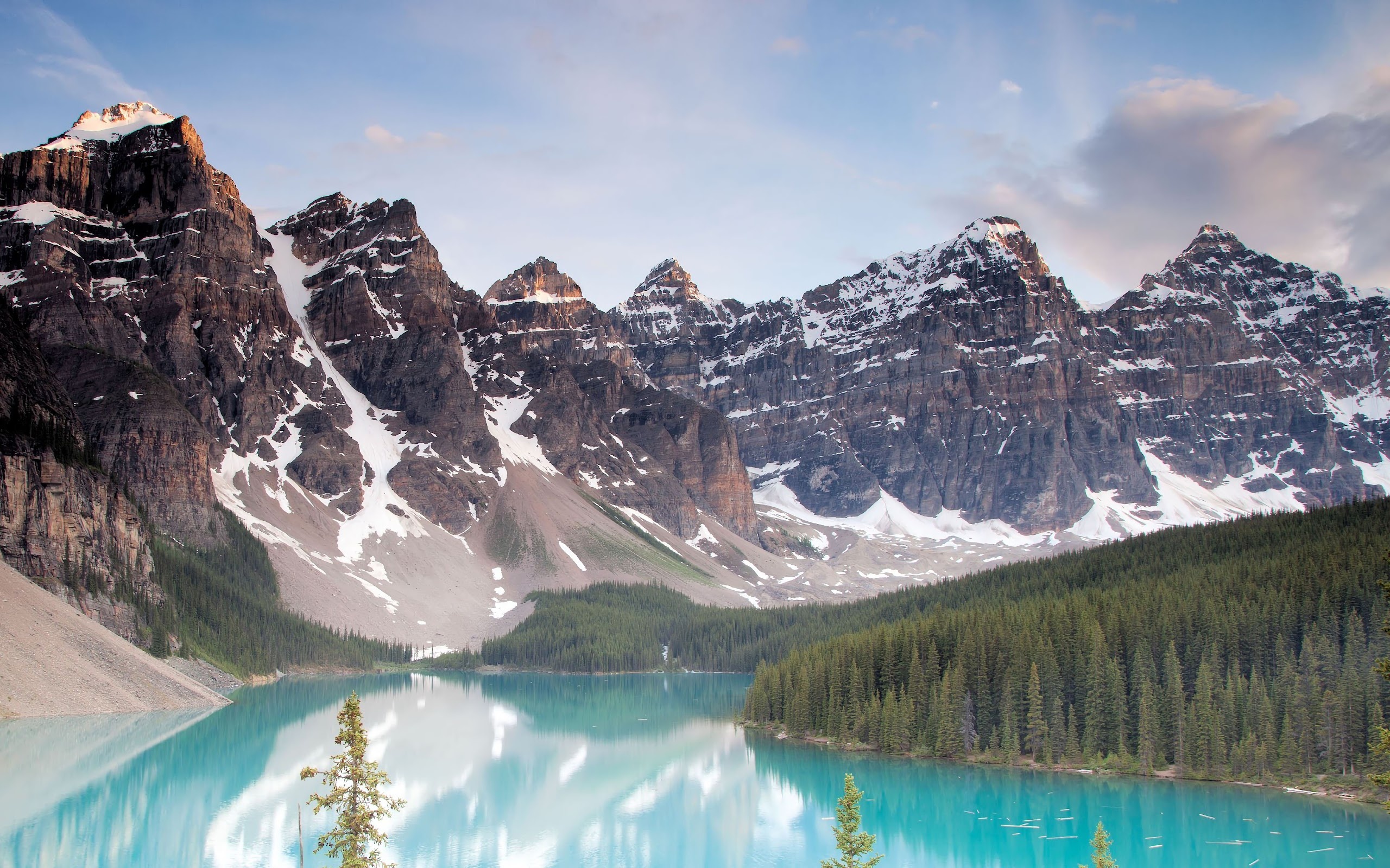 Lake Louise, Moraine Lake's sibling, Canadian paradise, Mountain landscape, 2560x1600 HD Desktop