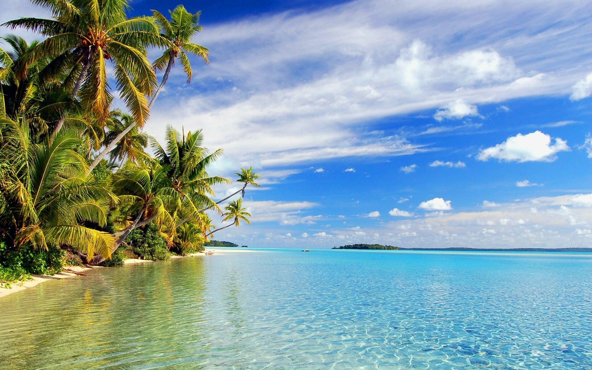 Island: Tropical paradise, Coastal landforms, Leisure. 1920x1200 HD Wallpaper.