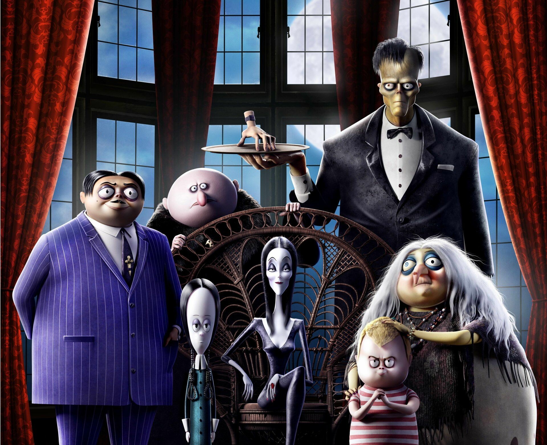The Addams Family 2: A macabre family, Wednesday, Gomez, Pugsley, Morticia. 1920x1570 HD Wallpaper.