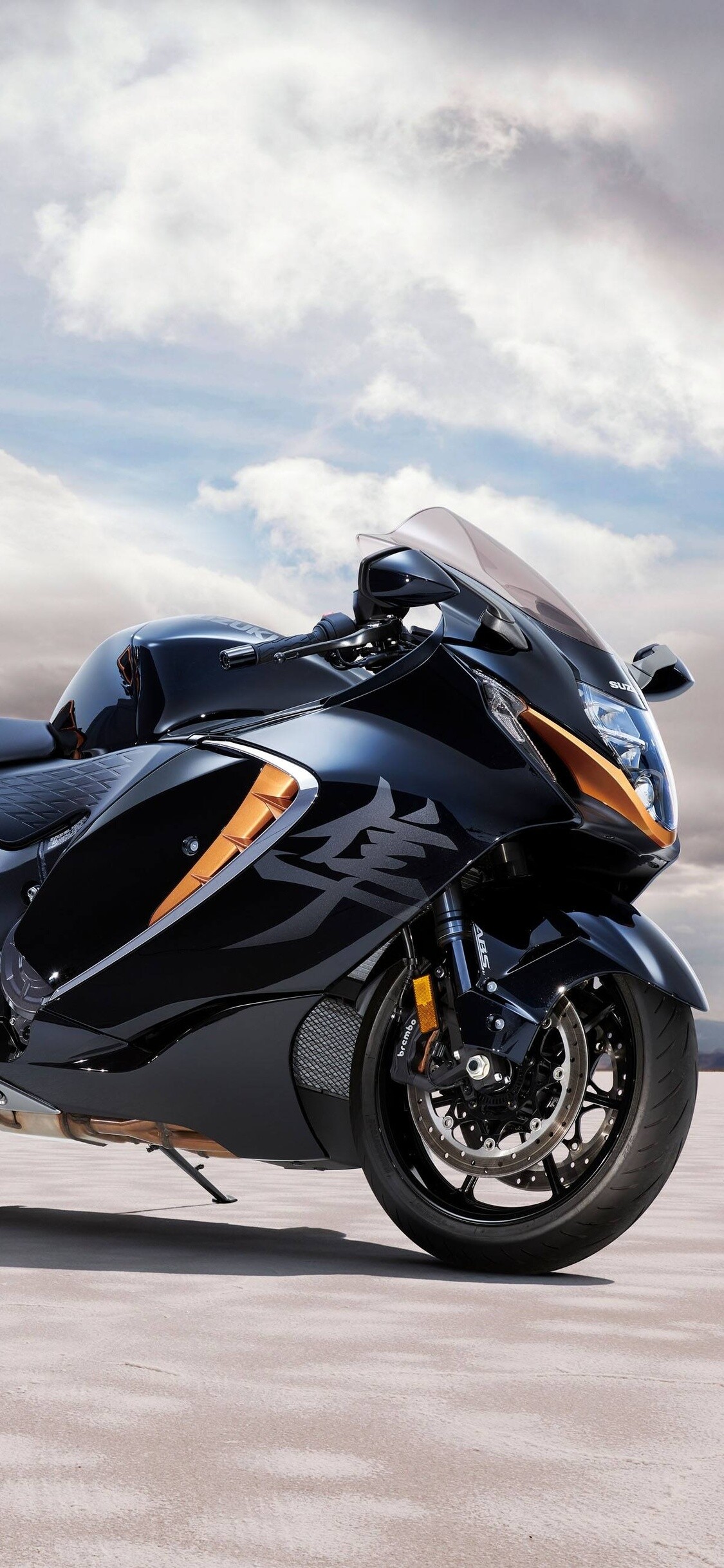Suzuki Hayabusa: Motorcycle, Powered by a 1340 cc bs6 engine, Debuted in 1999. 1130x2440 HD Background.