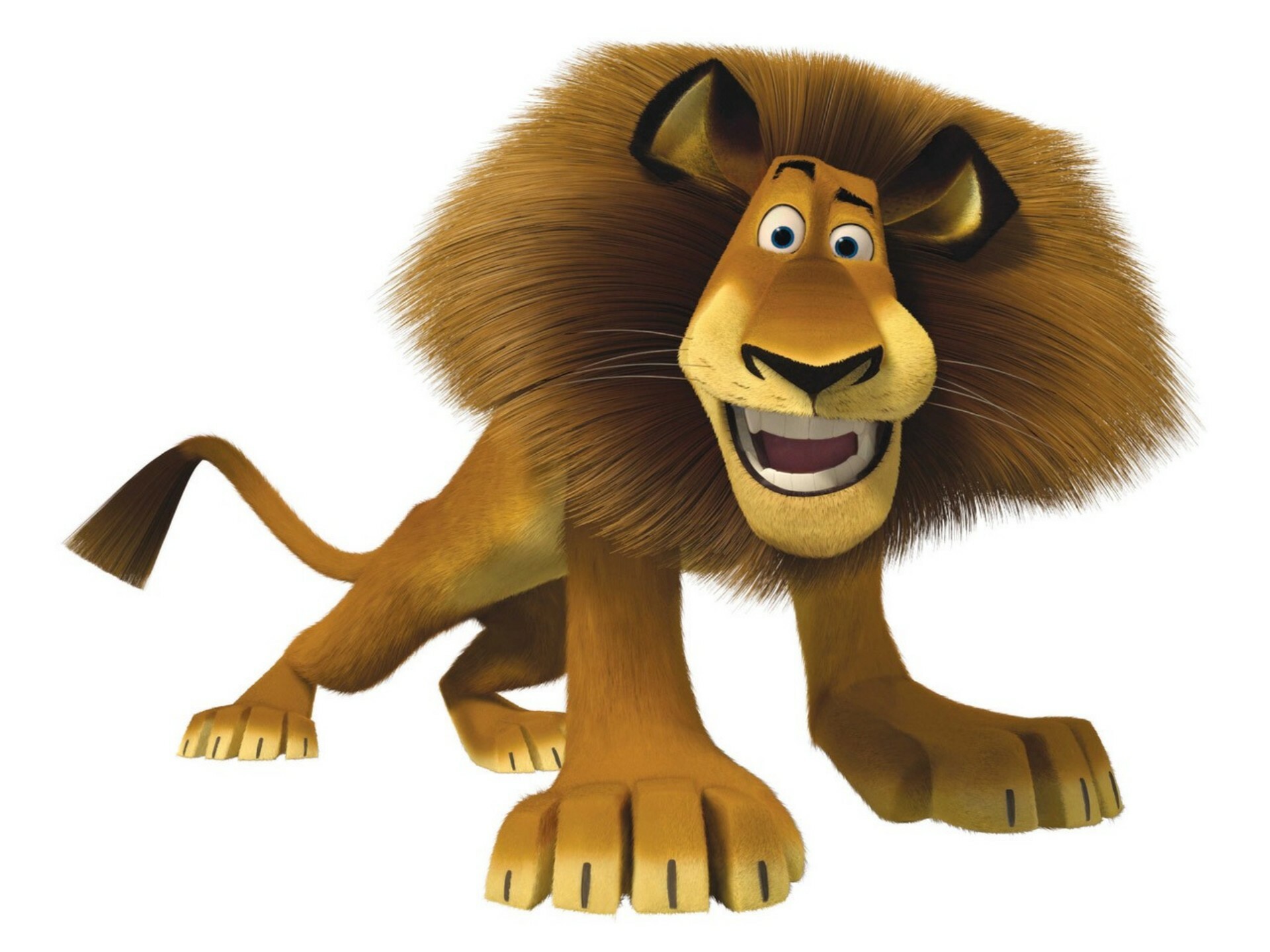 Madagascar (Movie): Alex, A brown and yellow lion with a glossy mane, Paramount Pictures. 1920x1440 HD Background.