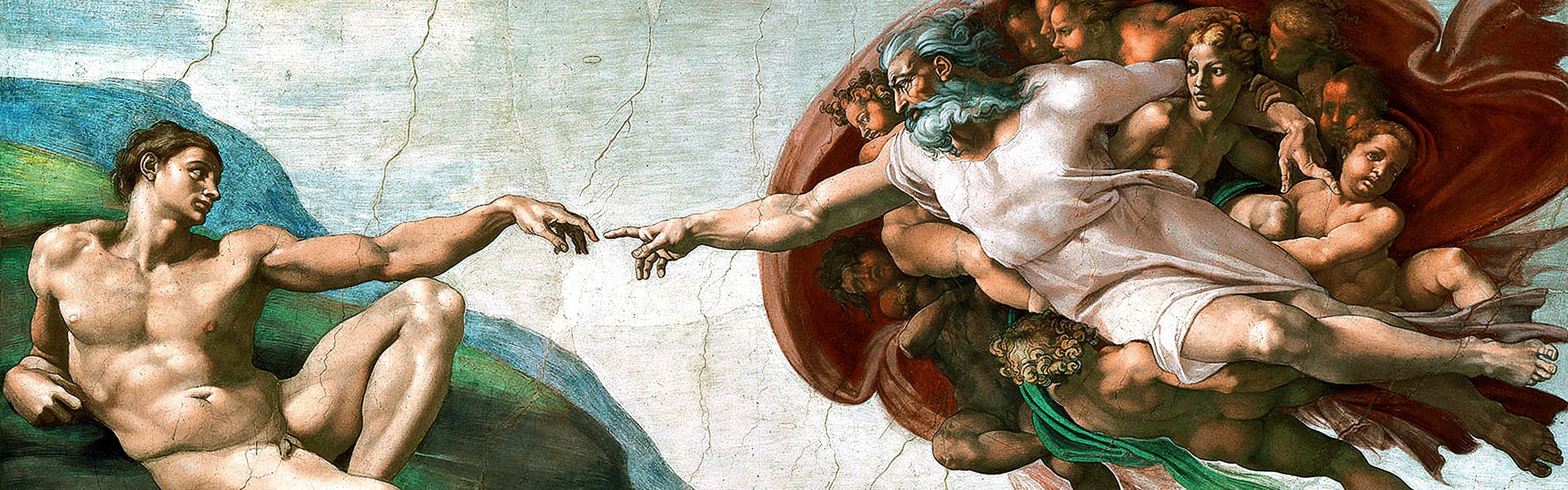Michelangelo, Wallpapers, Backgrounds, Art, 3840x1200 Dual Screen Desktop