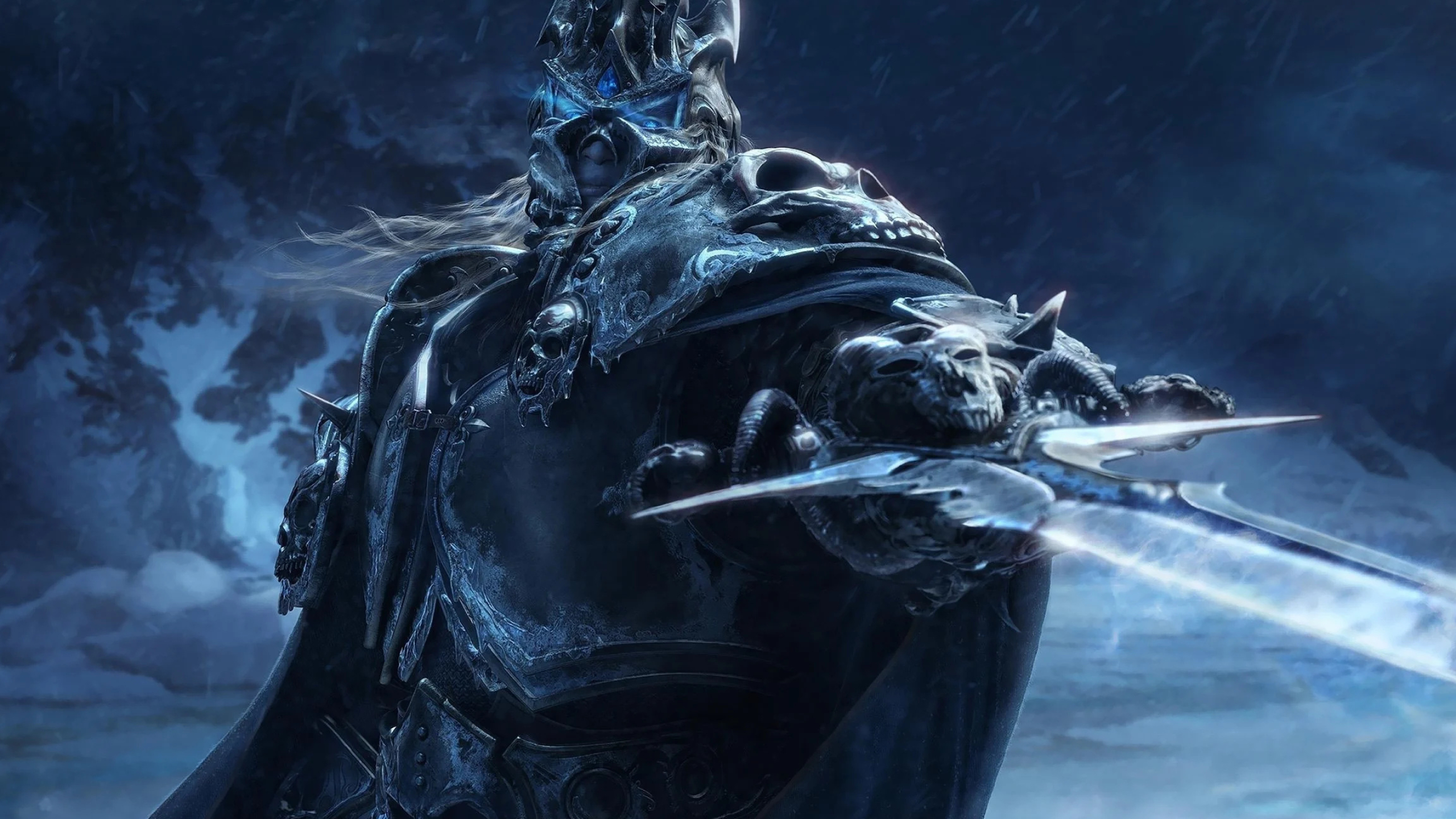 Wrath of the Lich King, Epic fantasy art, Dystopian setting, Chilling atmosphere, 2560x1440 HD Desktop