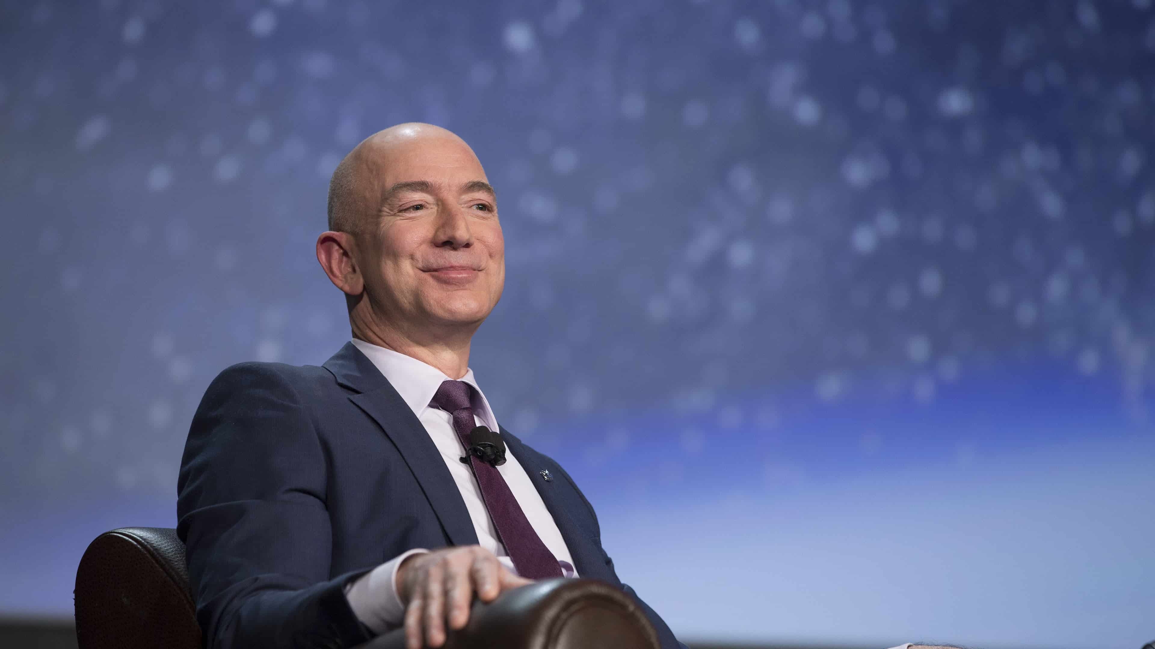 Amazon: Jeff Bezos, The second-wealthiest person in the world. 3840x2160 4K Background.