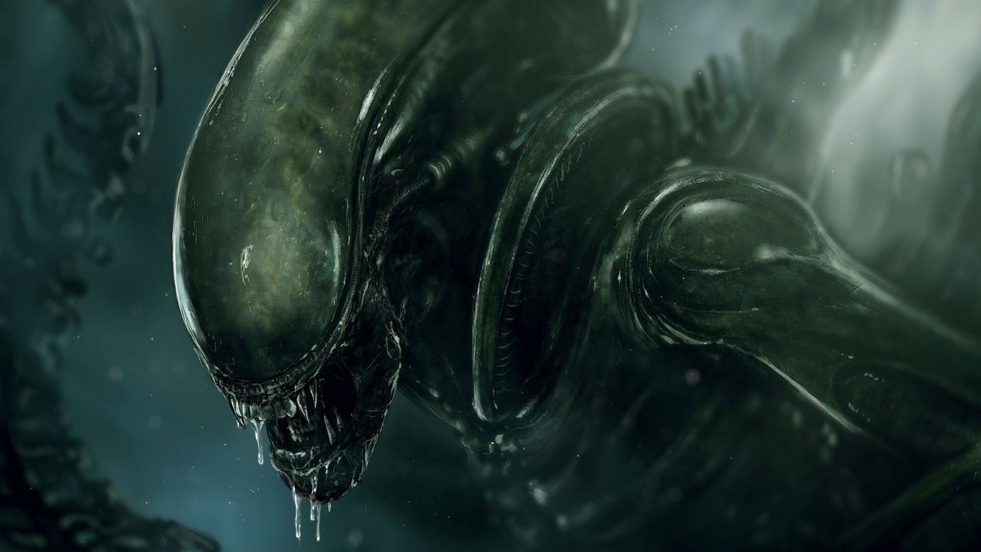Alien (Movie): Movie, Xenomorph, Ridley Scott directed three films of franchise. 1920x1080 Full HD Wallpaper.