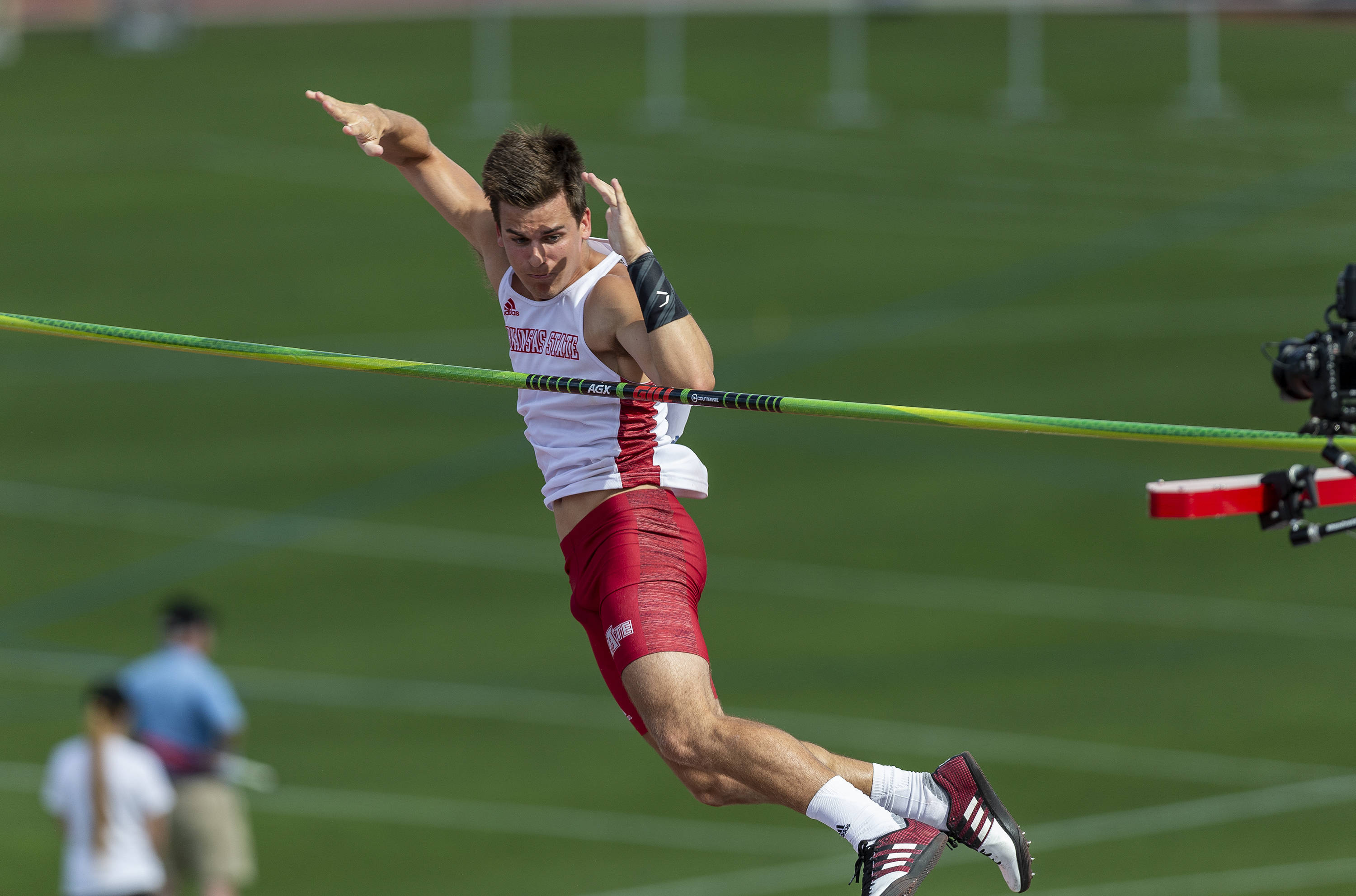 Pole Vaulting: Michael Carr, School Record, NCAA Outdoor Championships, Arkansas State University. 3000x1990 HD Background.