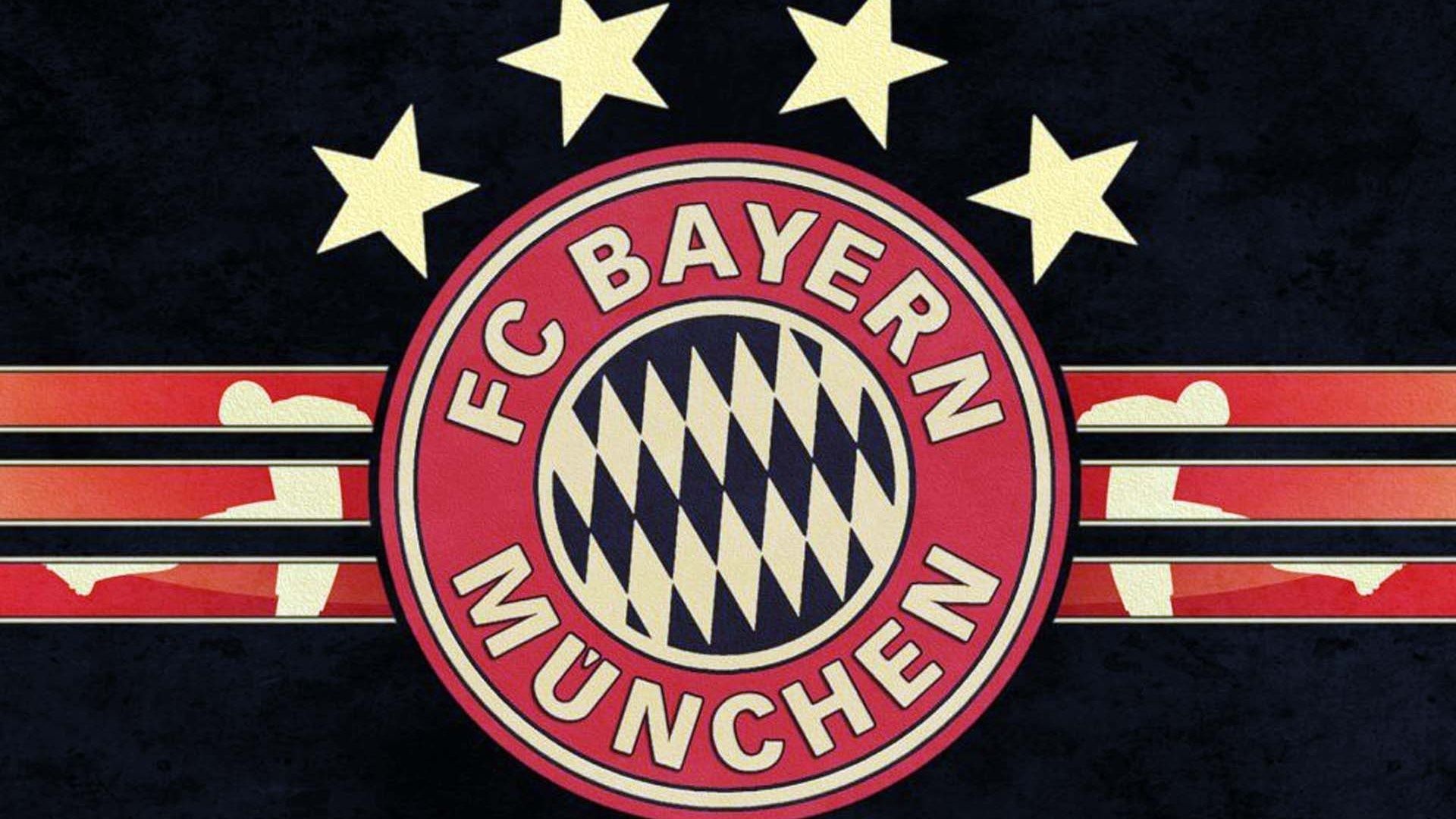Bayern Munchen FC: The team colors are red and white, Logo. 1920x1080 Full HD Background.
