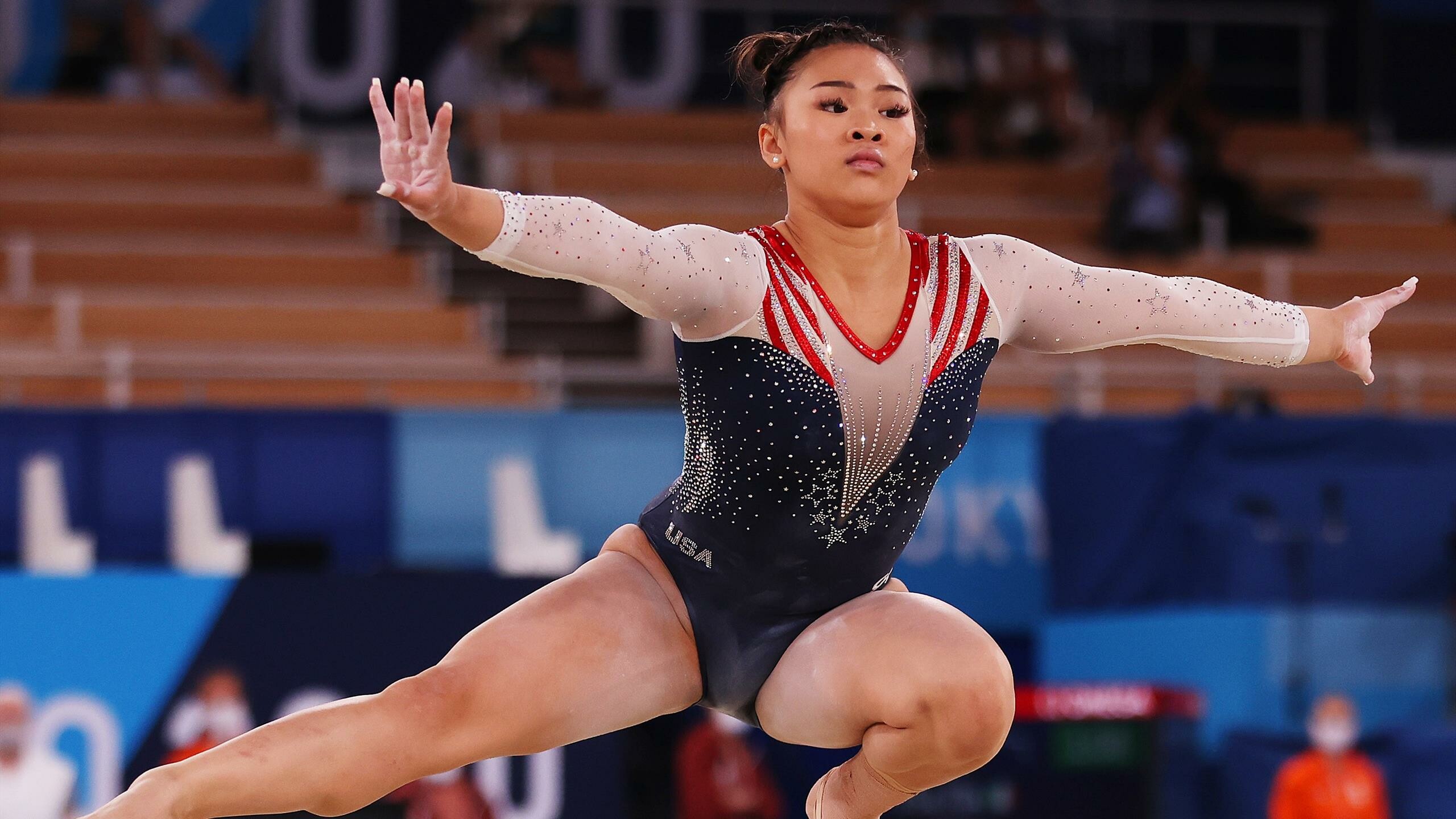 Sunisa Lee: She won the gold medal in the all-around at the 2019 City of Jesolo Trophy. 2560x1440 HD Background.