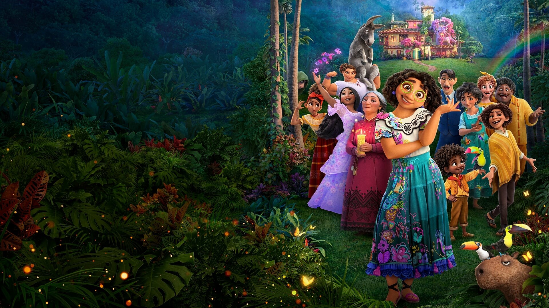 Encanto: A family who lives hidden in the mountains of Colombia in a charmed place, Disney. 1920x1080 Full HD Wallpaper.