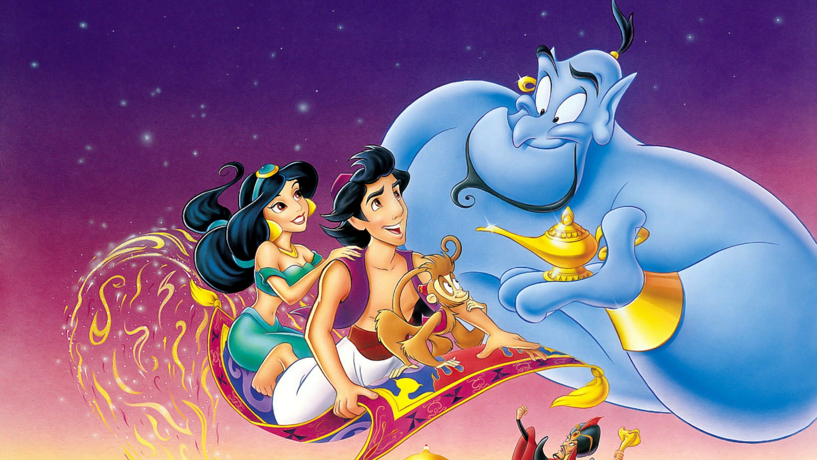 Aladdin (Cartoon): Upon release, it became the first animated feature to reach the half-billion-dollar mark and was the highest-grossing animated film of all time until it was surpassed by The Lion King in 1994. 2690x1520 HD Wallpaper.