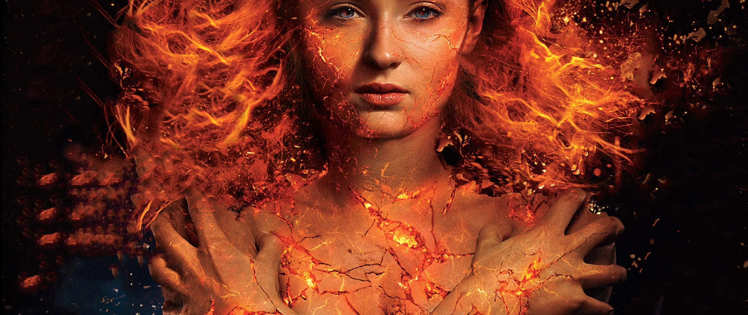 Sophie Turner, Phoenix, Dark Phoenix wallpapers, Backgrounds, 2560x1080 Dual Screen Desktop