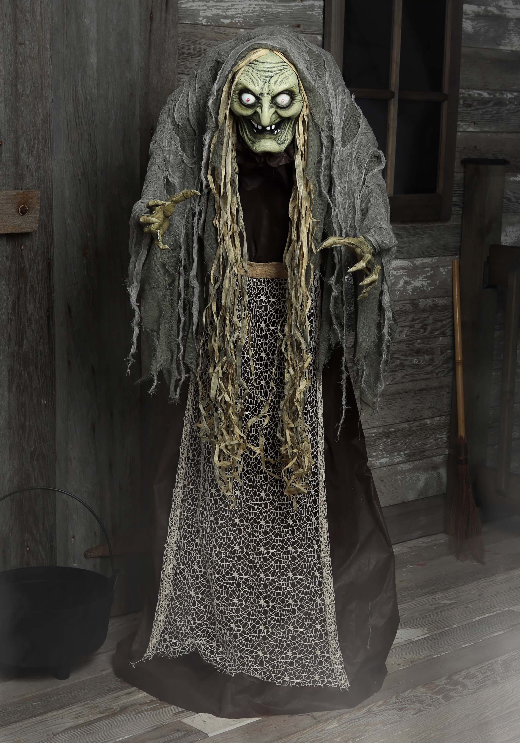 Hag the witch animatronic, Terrifying Halloween prop, Frighteningly realistic, Perfect for haunted houses, 1750x2500 HD Phone