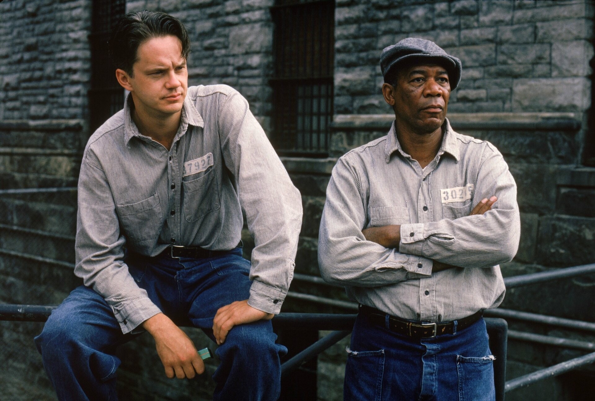 The Shawshank Redemption: Tim Robbins as Andy Dufresne, Morgan Freeman as Ellis Boyd "Red" Redding. 1920x1300 HD Background.
