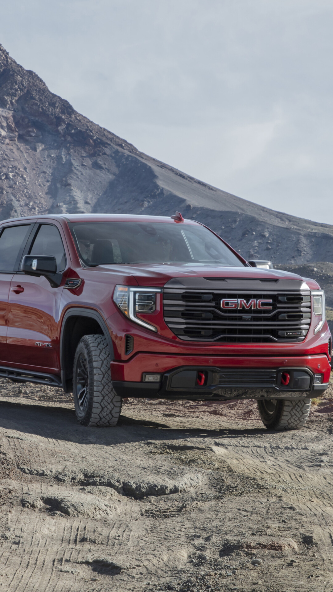 GMC: 2022 Sierra 1500 AT4 off-road truck, A unique grille design, Industrial-chic styling. 1080x1920 Full HD Wallpaper.