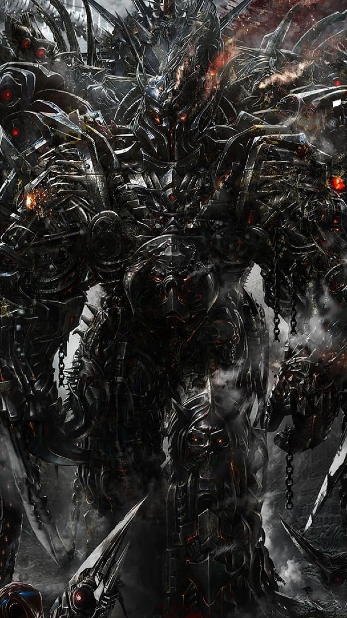 Megatron (Transformers), Gothic wallpaper, 3D design, Unique artwork, 1350x2400 HD Phone