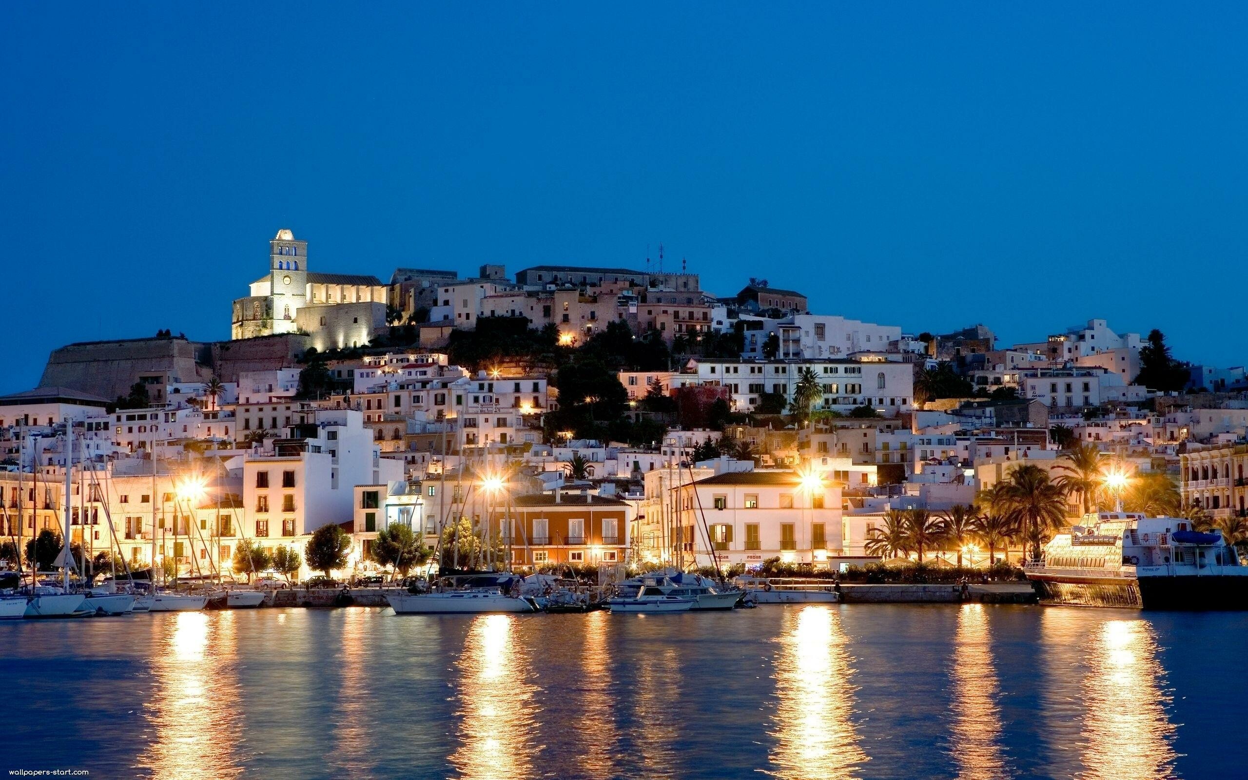 Ibiza: Well known for its nightlife and electronic dance music club scene in the summer, A Spanish island. 2560x1600 HD Wallpaper.