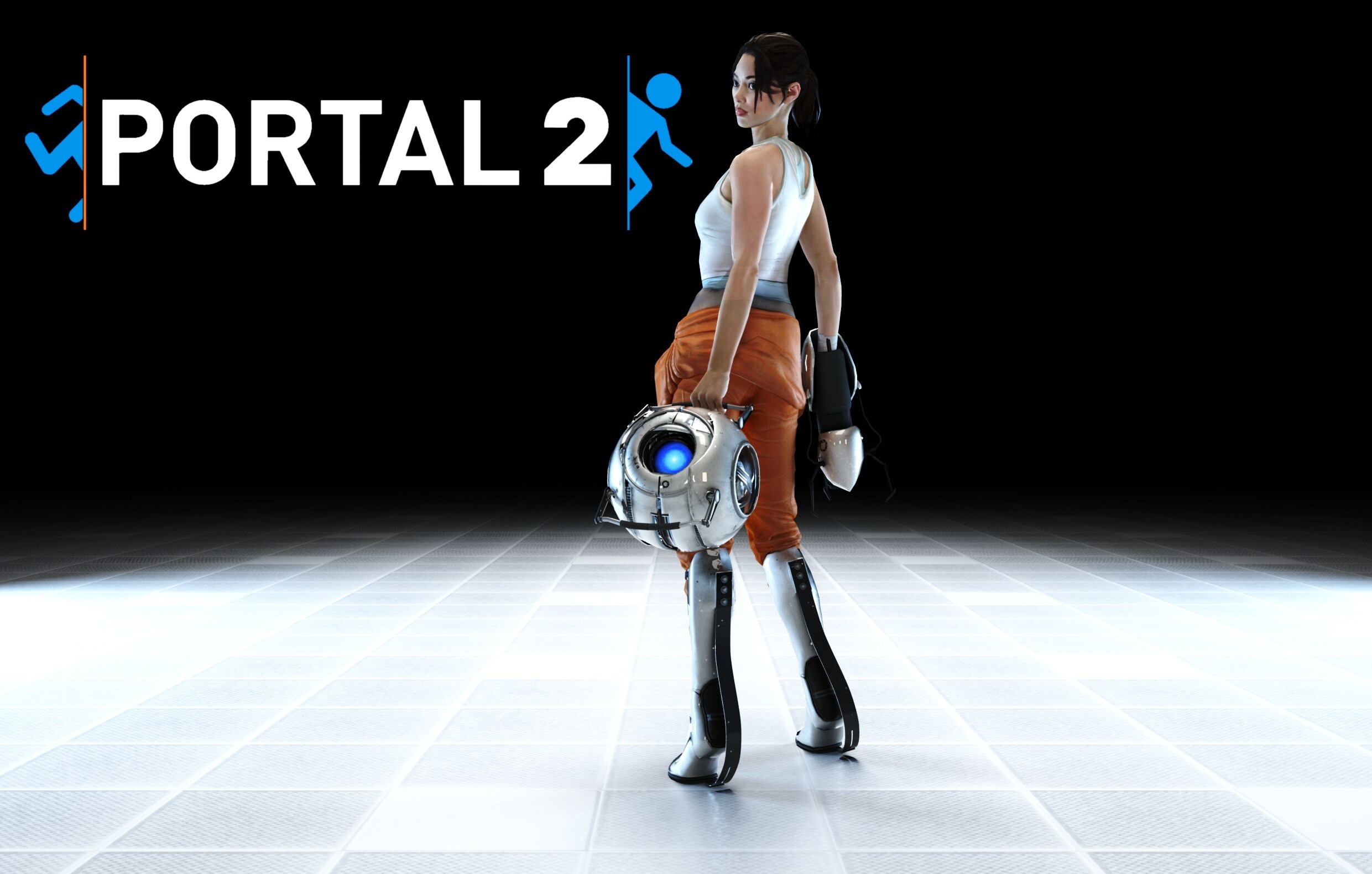 Portal 2 (Game): All retail editions were distributed by Electronic Arts. 2490x1580 HD Background.
