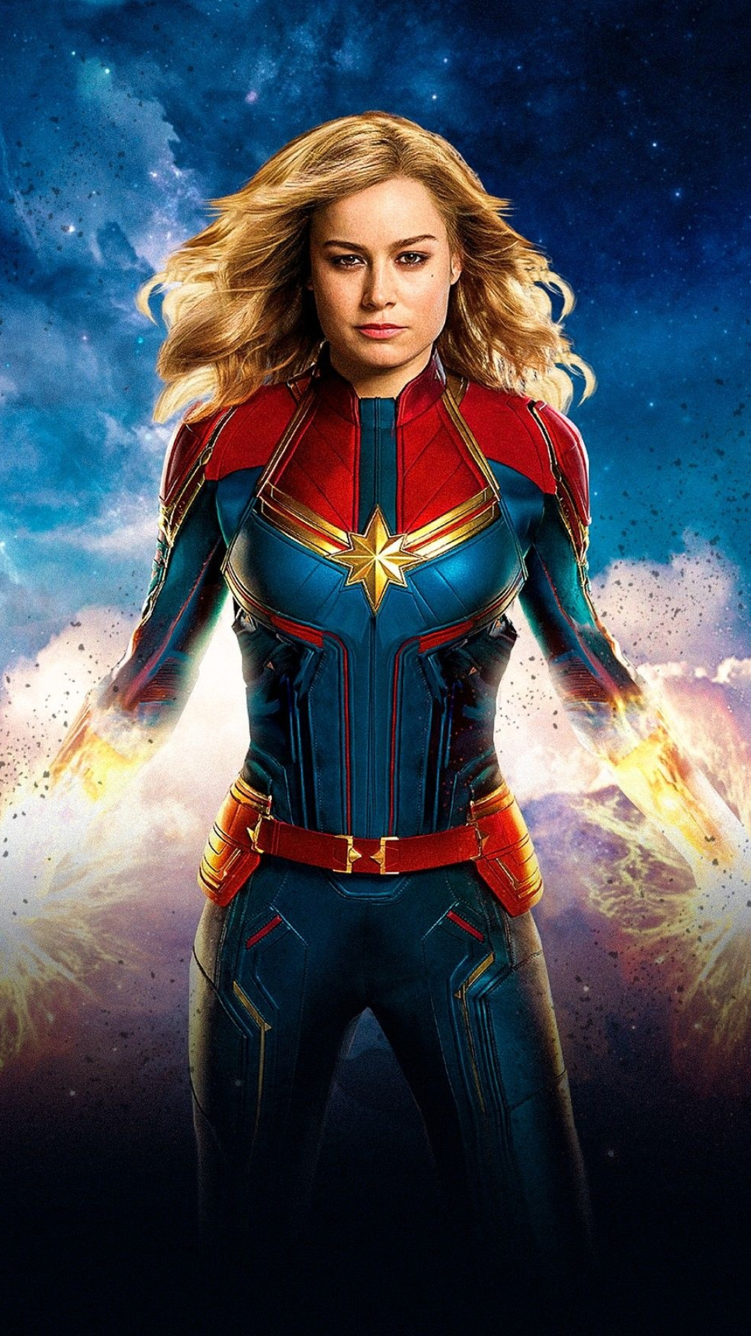Captain Marvel, 3D wallpapers, Dynamic, Powerful, 1080x1920 Full HD Phone