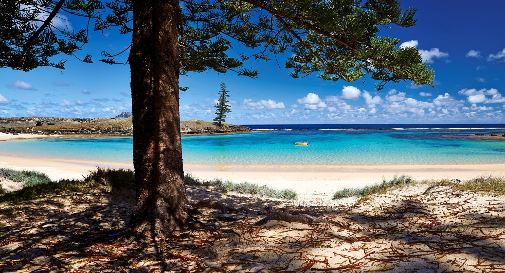 Norfolk Island, Pristine beaches, Natural beauty, Remote paradise, 2050x1110 HD Desktop