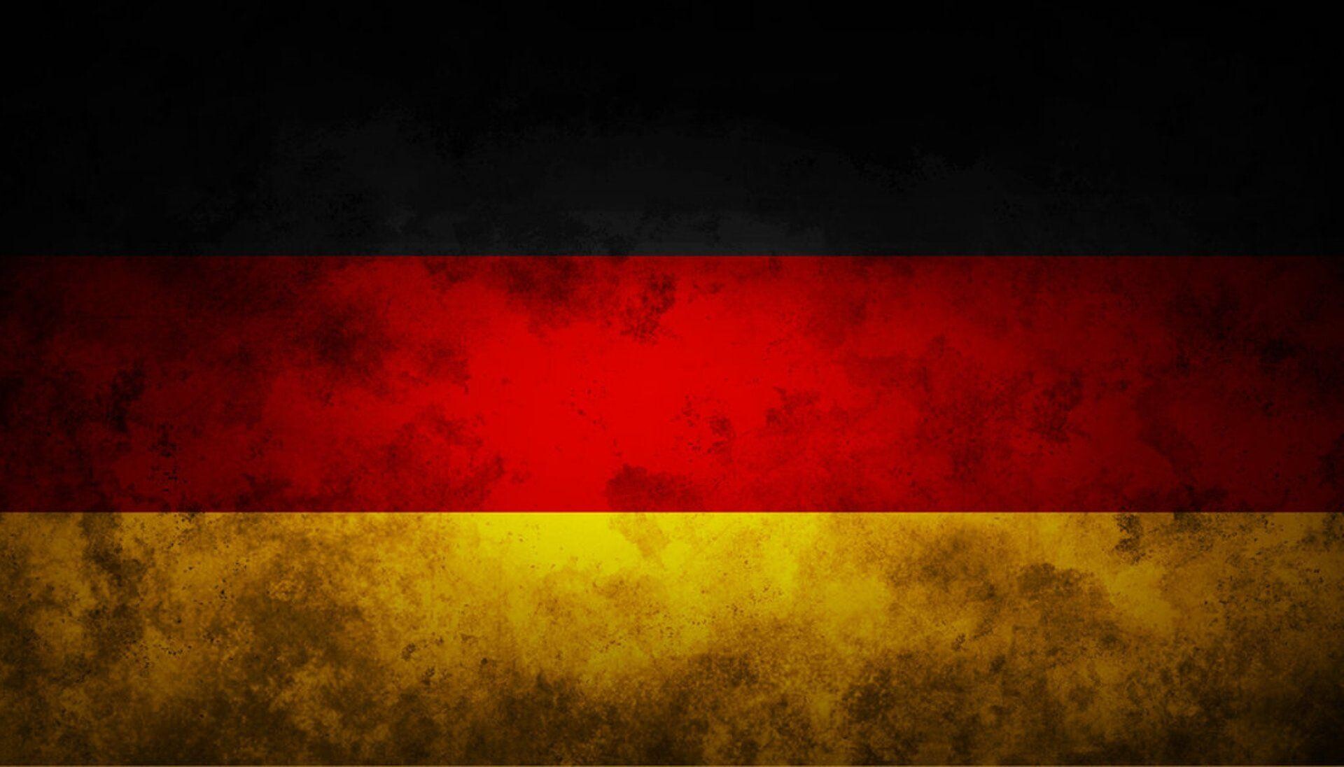 Flag of Germany: The colors of the 1848 Revolutions, the Weimar Republic of 1919–1933 and the Federal Republic. 1920x1100 HD Background.