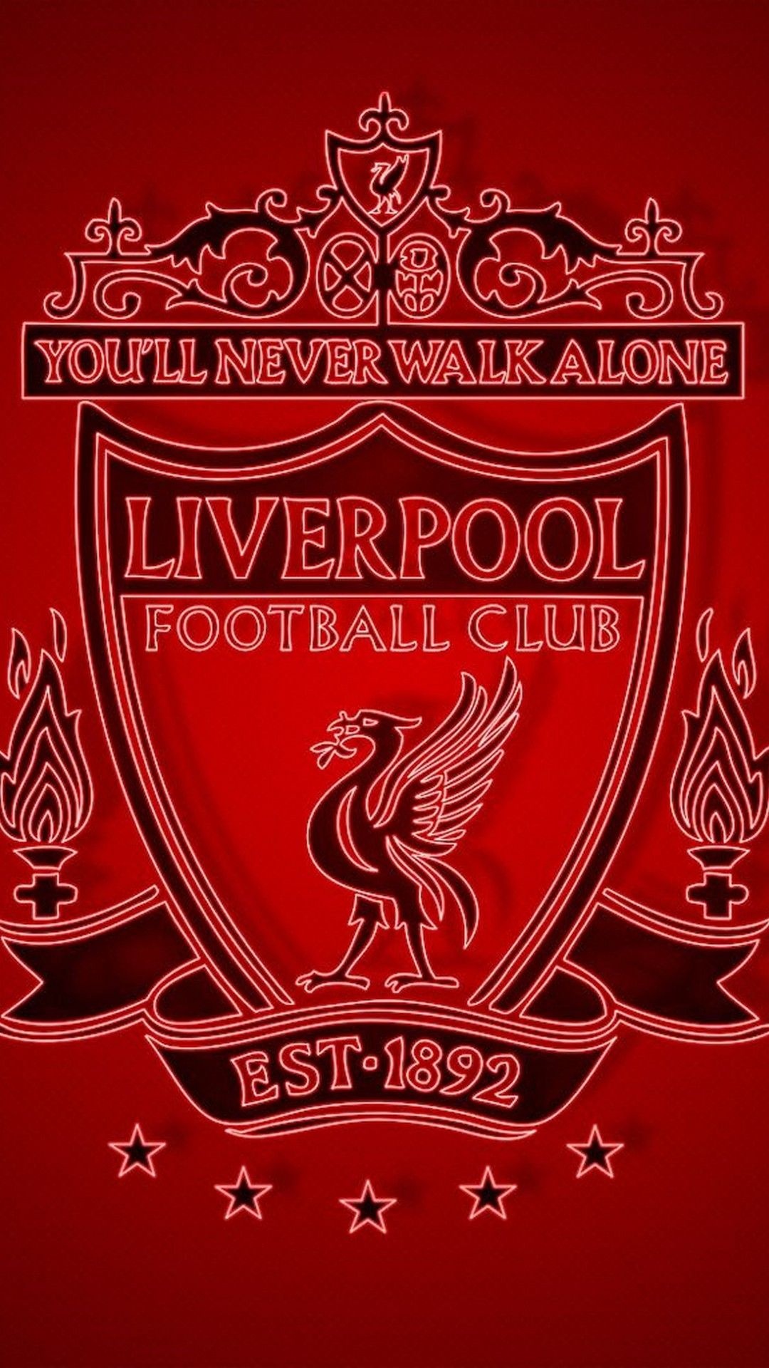 Liverpool Football Club: The liver bird, The official logo, The Reds. 1080x1920 Full HD Background.