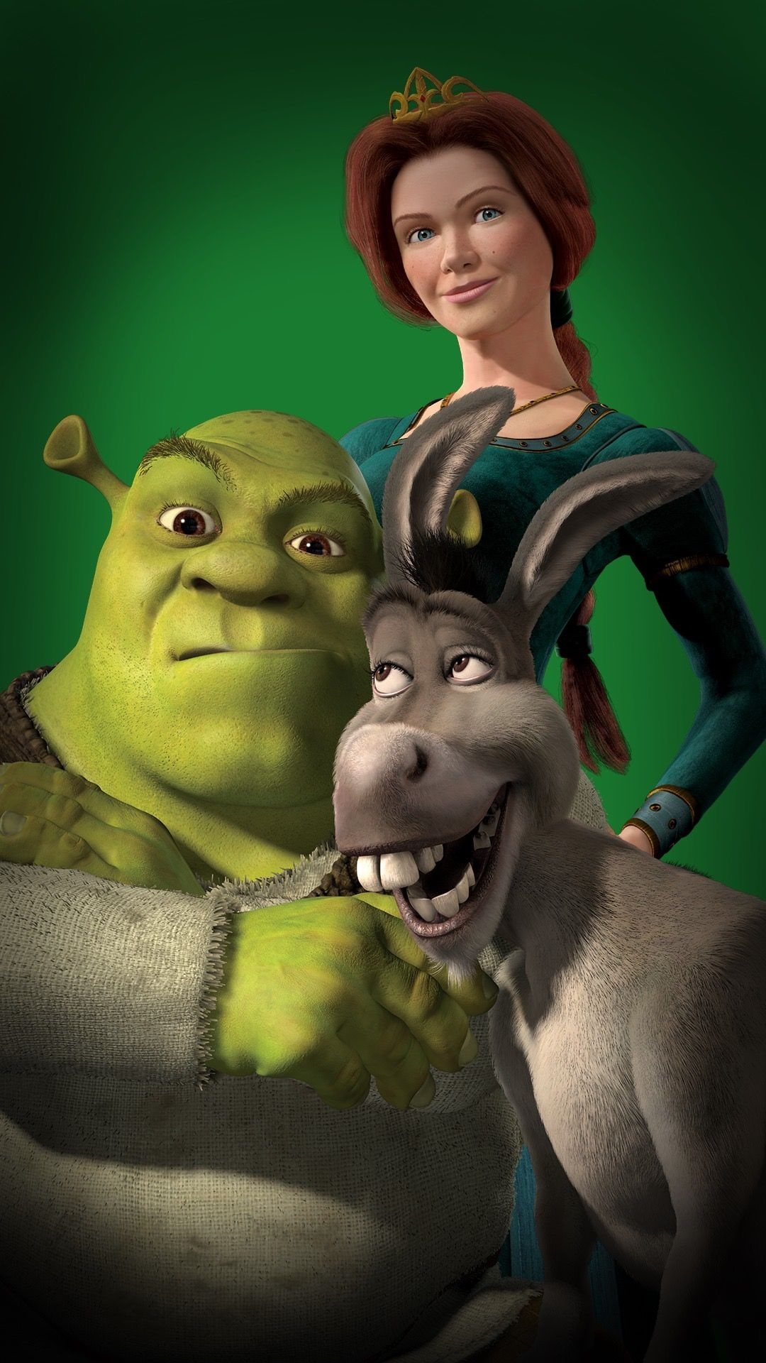 DreamWorks: Shrek, Fiona, Donkey, Animated movies. 1080x1920 Full HD Wallpaper.