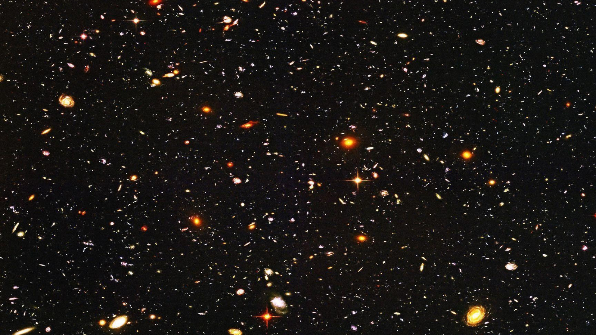 Hubble Deep Field, Galaxies in formation, Astronomical wonder, Distant celestial objects, 1920x1080 Full HD Desktop