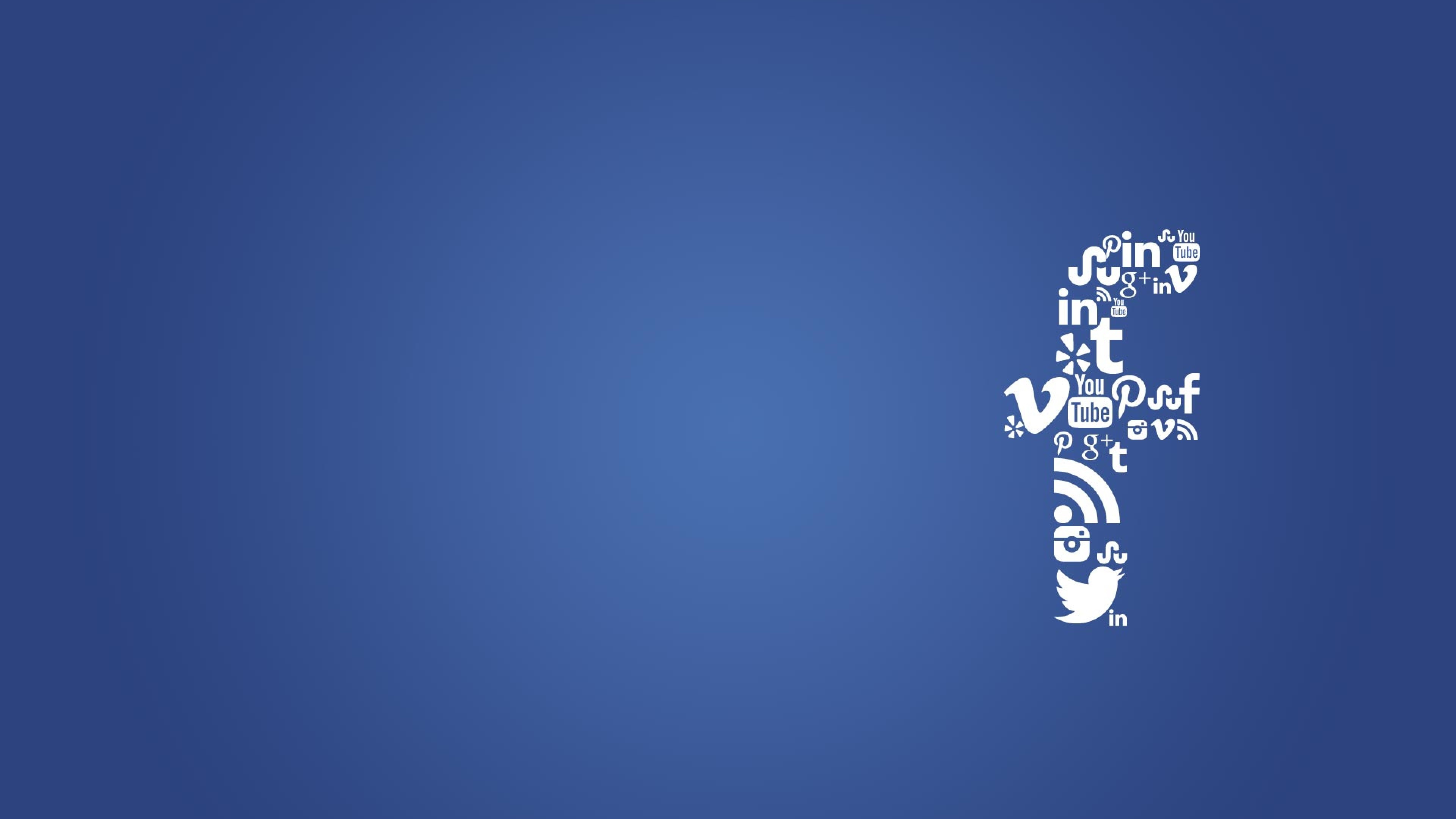 Facebook: F logo, An online social media and social networking service. 3840x2160 4K Background.