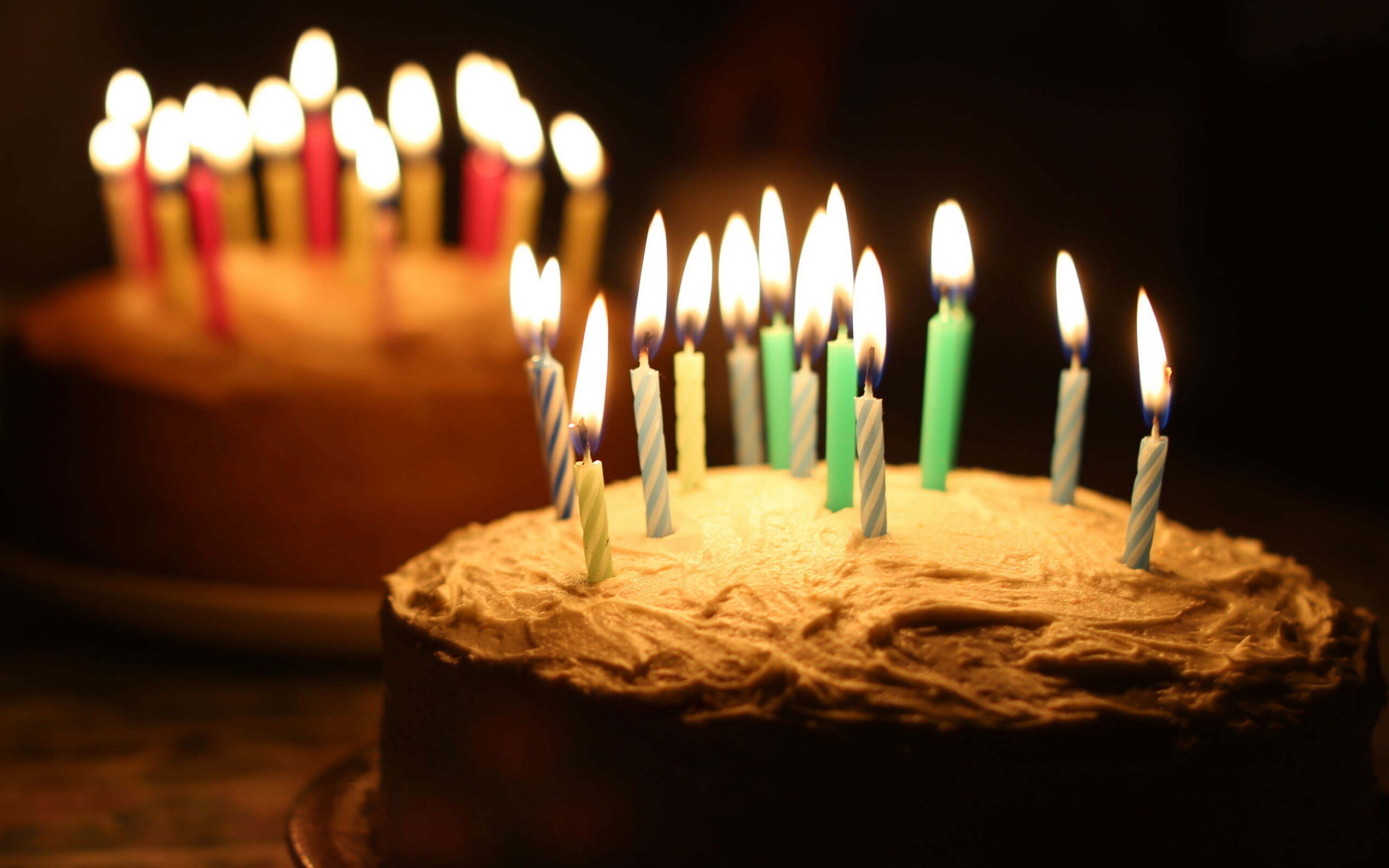 Birthday Party: Candles, Celebration, Cake, Happy. 2560x1600 HD Wallpaper.