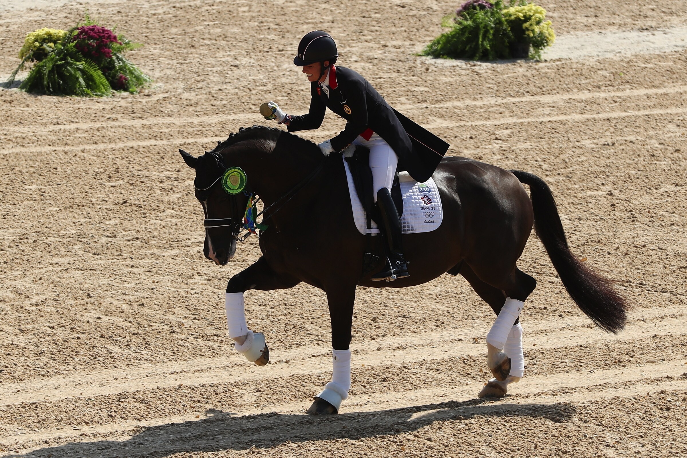 Dressage: Summer Olympic Sport, Great Britain's Charlotte Dujardin and Valegro retain a title. 2400x1600 HD Background.