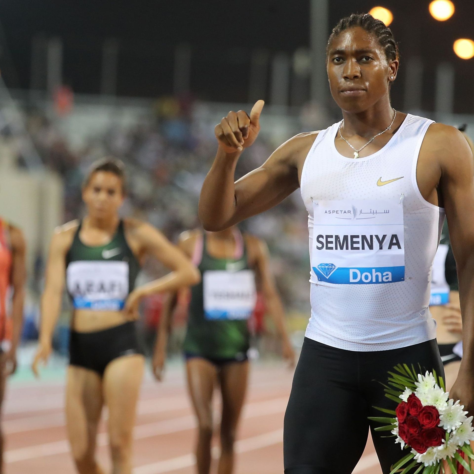 Caster Semenya, Best world performance, 1500m race, 1920x1920 HD Phone