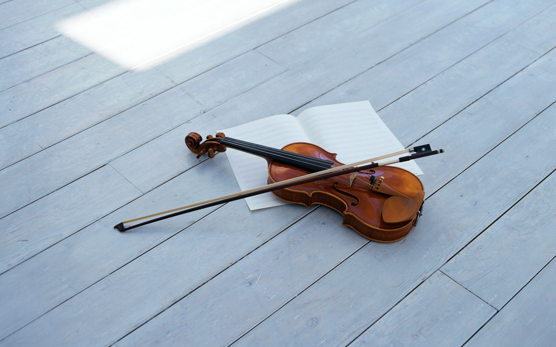 Violin: Musical Composition, Composite Material, Folk Instrument, Bow, Music Book. 1920x1200 HD Background.