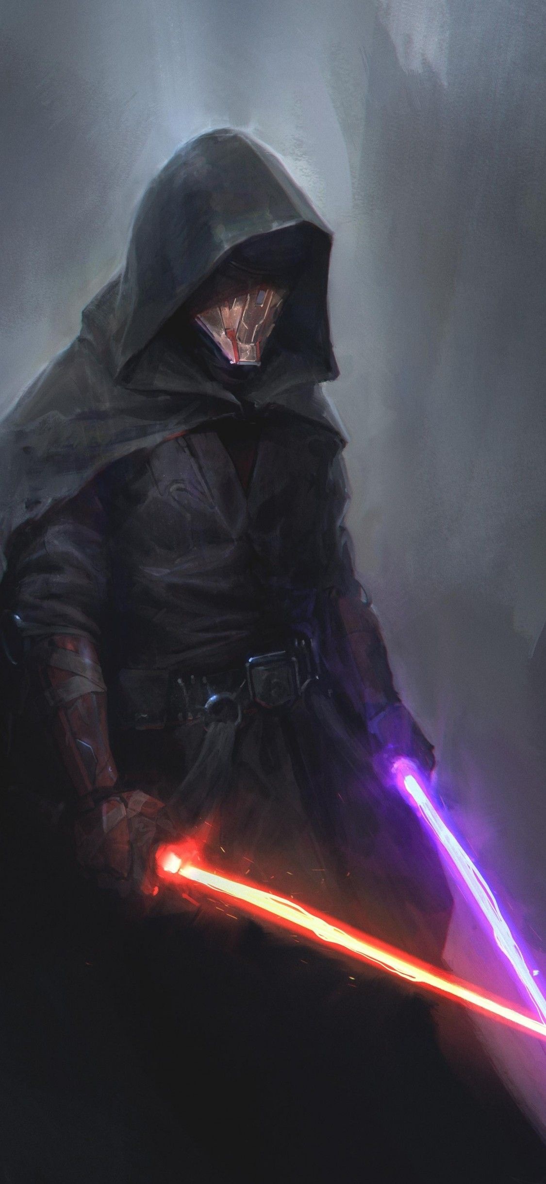 Darth Revan: Followed the trail of a mysterious Sith influence on the Mandalorian Wars. 1130x2440 HD Wallpaper.