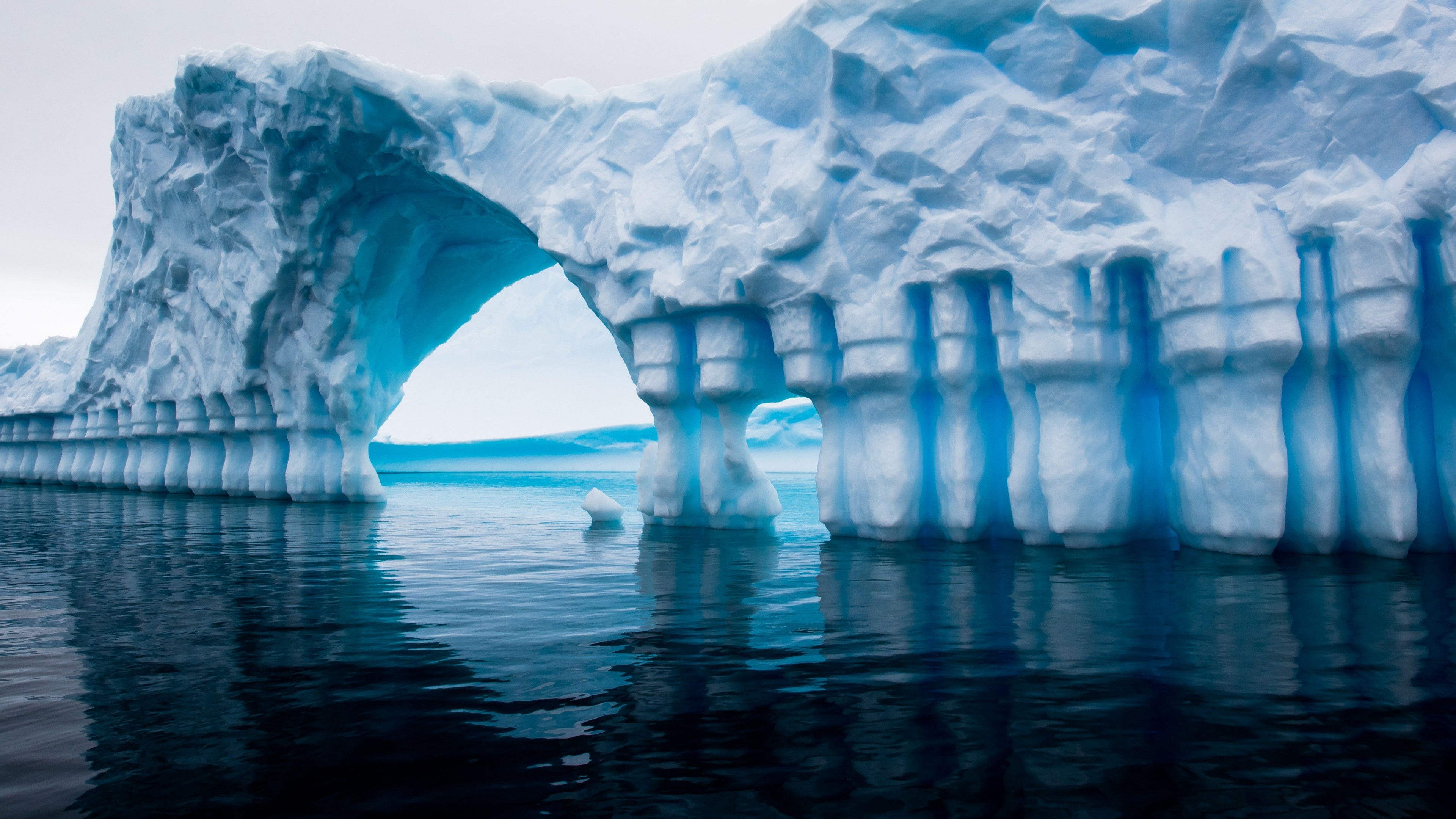 Antarctica Travels, Frozen beauty, Captivating icebergs, Serene blue waters, 3840x2160 4K Desktop