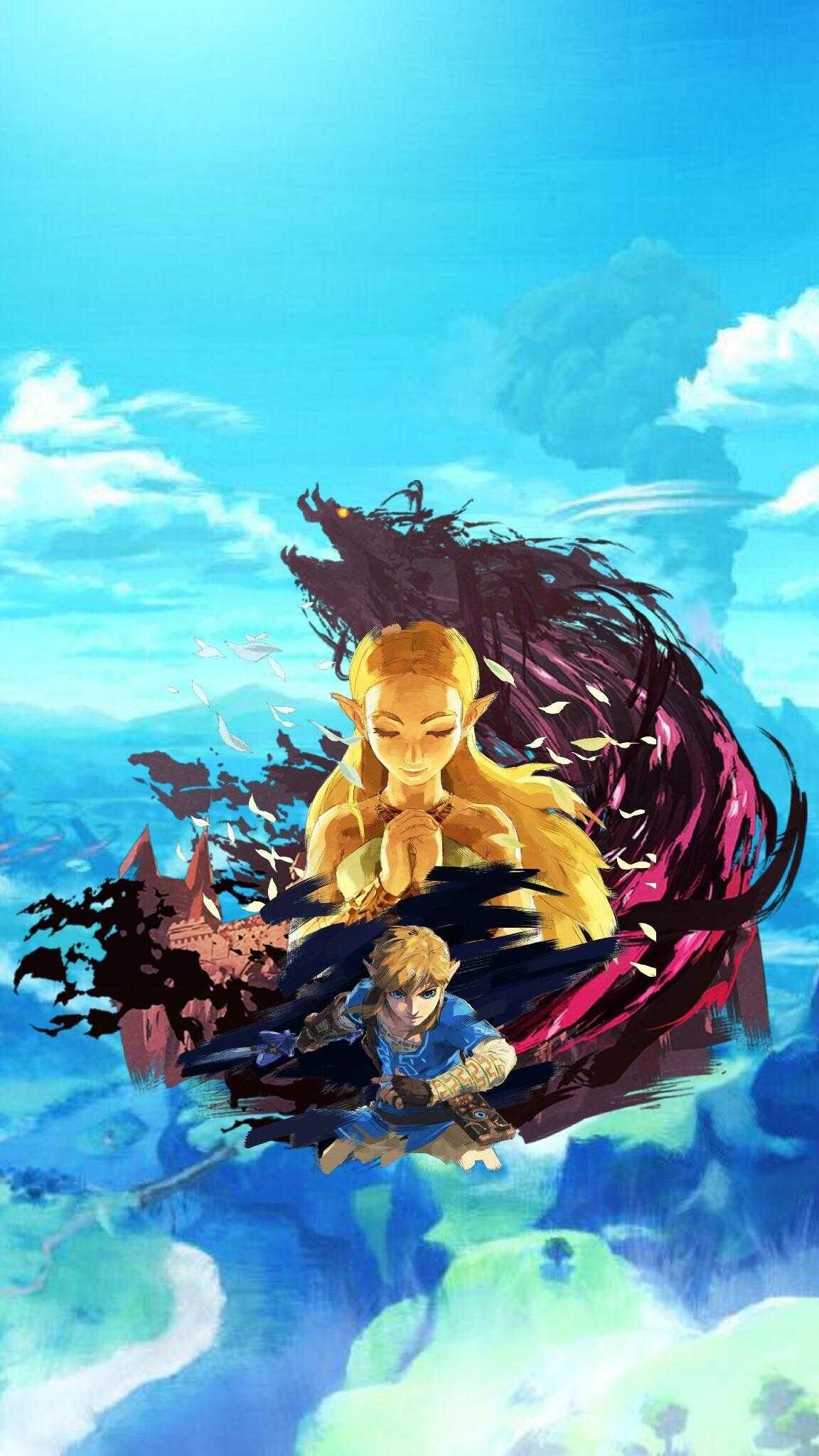 The Legend of Zelda: Link, The princess of Hyrule, Nintendo. 1160x2050 HD Wallpaper.