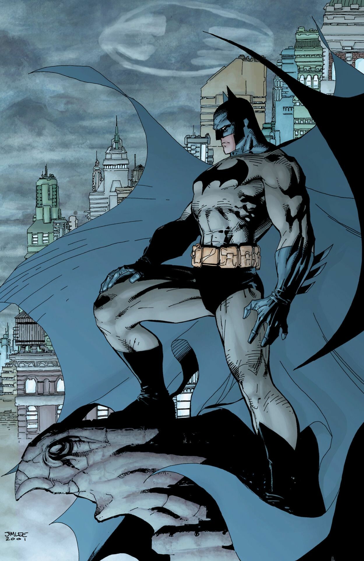 Batman by Jim Lee: Artwork by a comic book legend, Superhero. 1250x1920 HD Wallpaper.