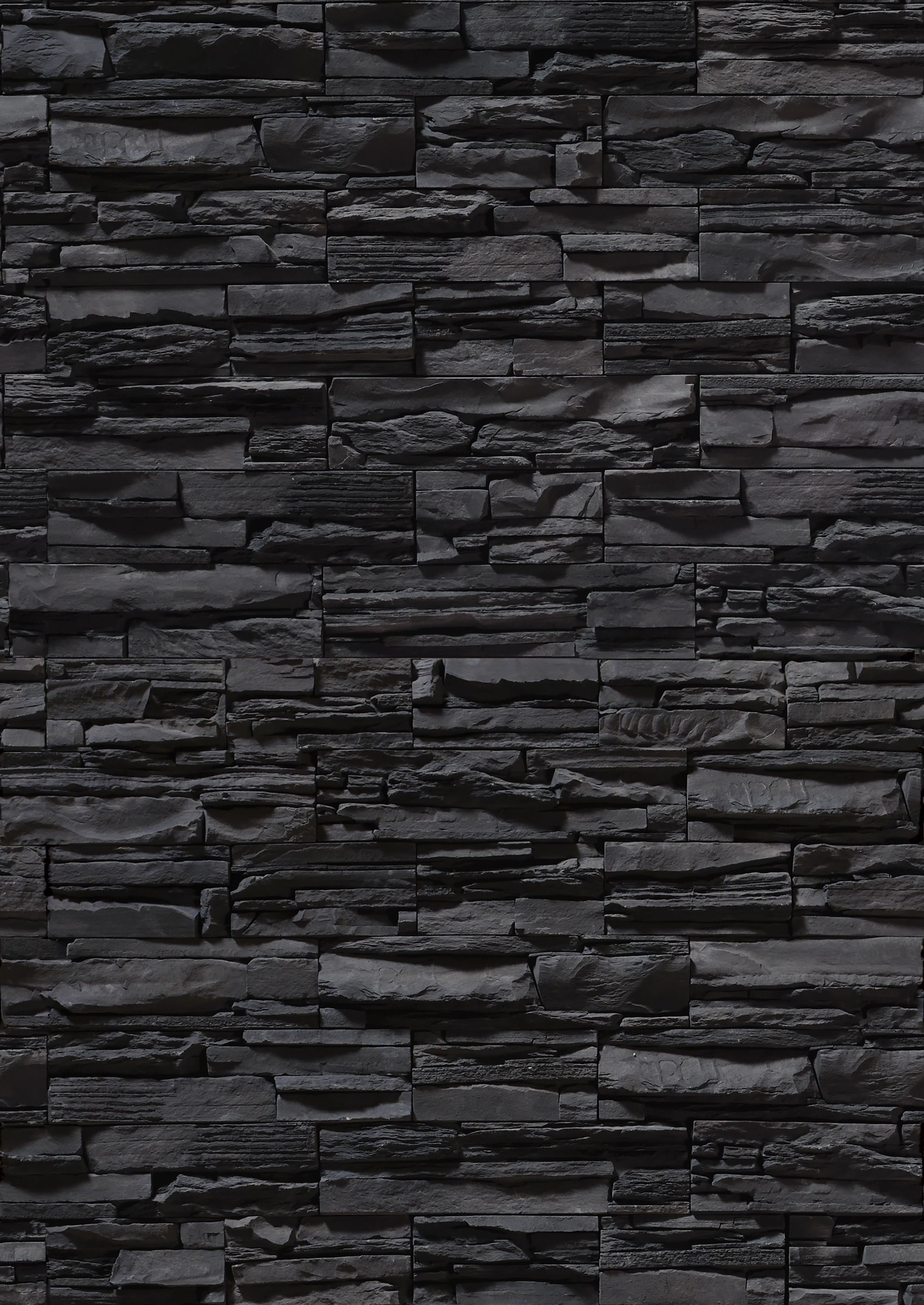 Textured stone wallpaper, Black brick texture, Industrial look, Intricate design, 2140x3020 HD Handy