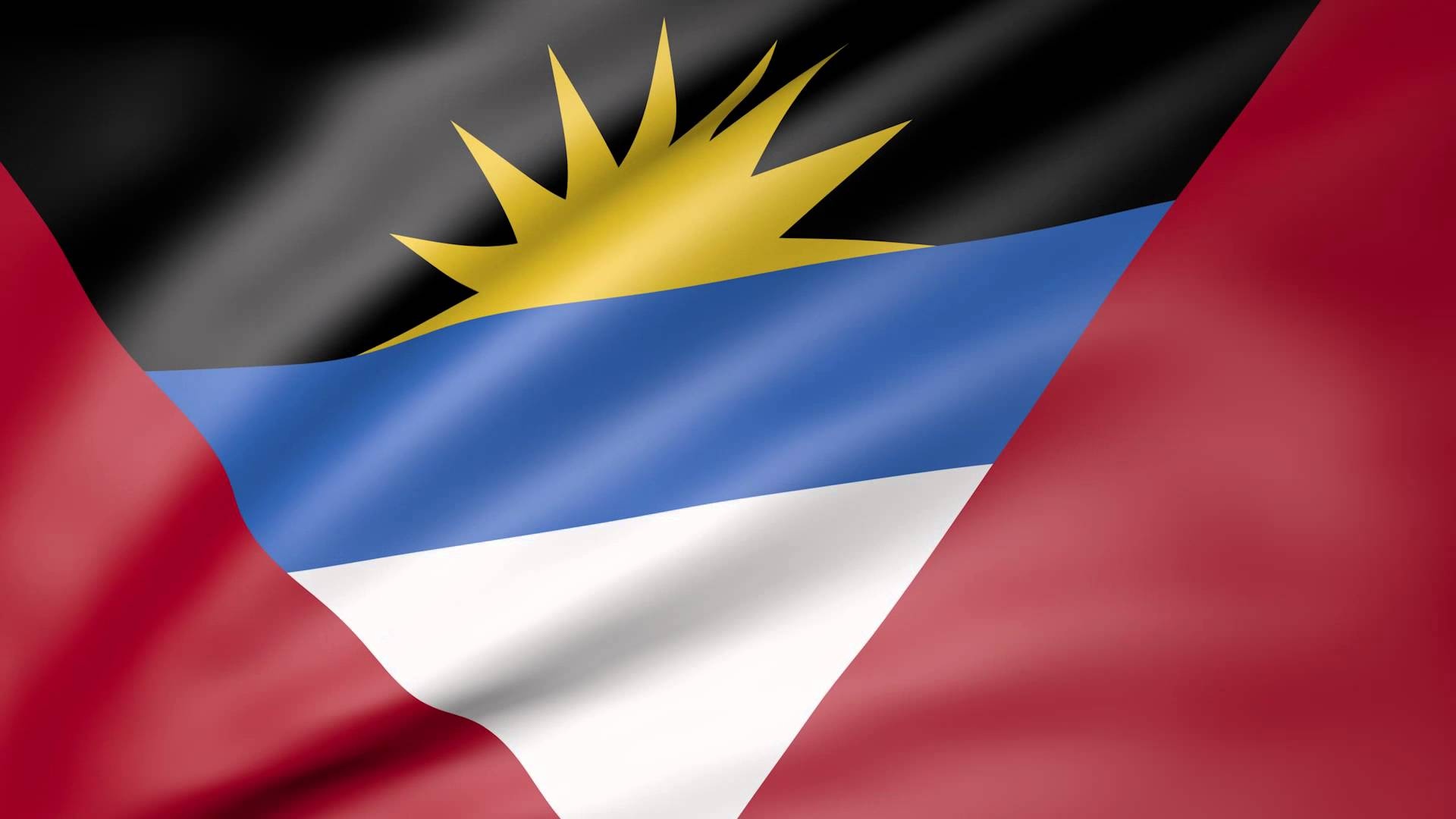 Antigua flag, Vibrant colors, National pride, John Simpson's post, 1920x1080 Full HD Desktop
