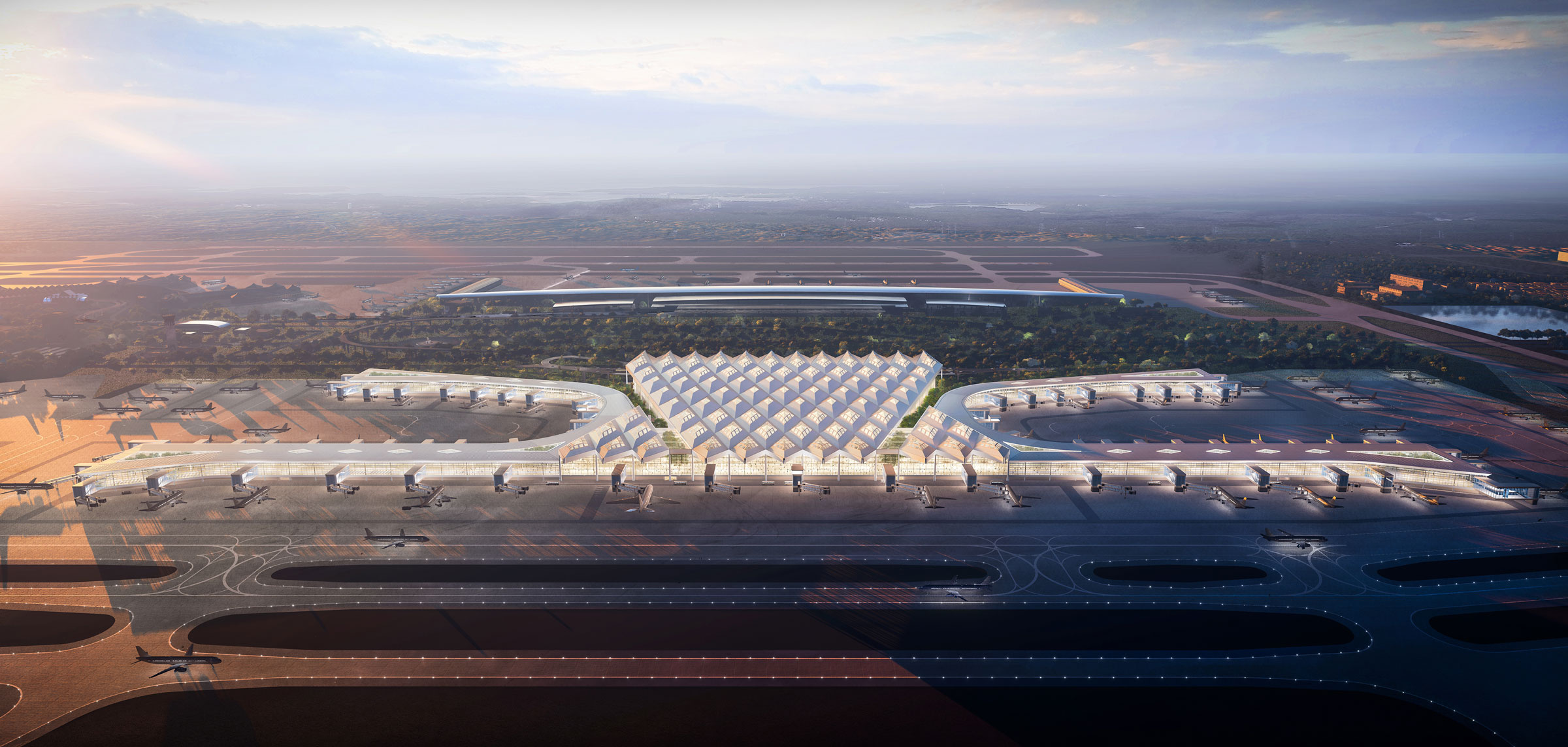 Soekarno-Hatta International Airport, Terminal 4 project, Aviation architecture, Airport development, 2400x1150 Dual Screen Desktop