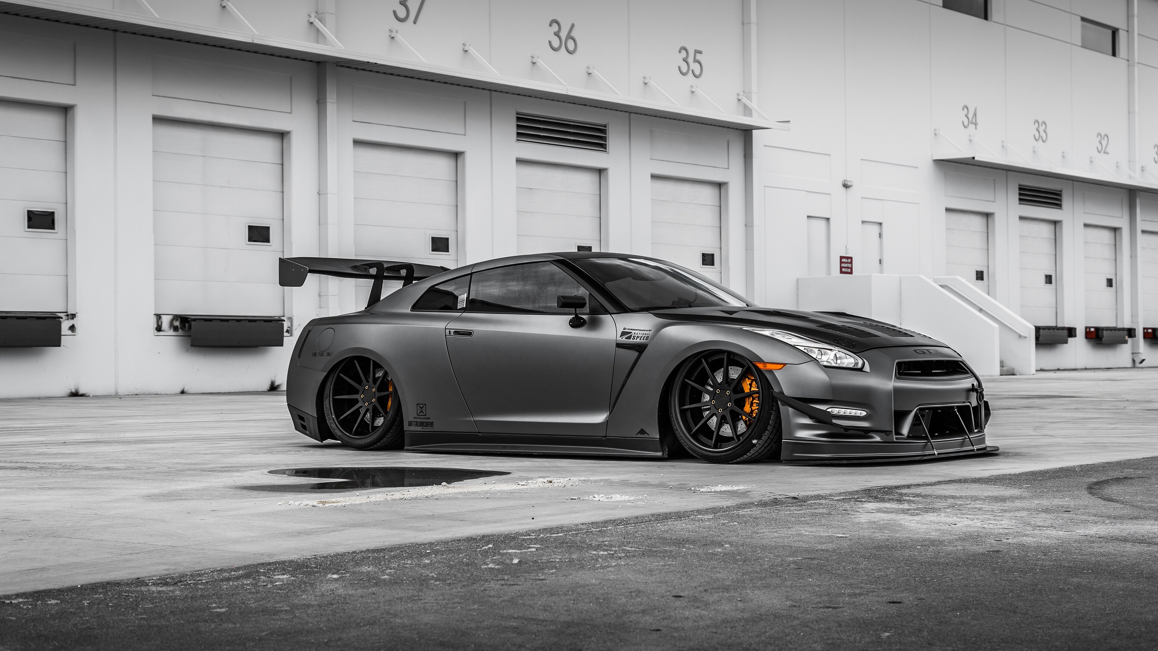 Nissan: Automaker, Known for athletic sports cars, GT-R. 3840x2160 4K Background.