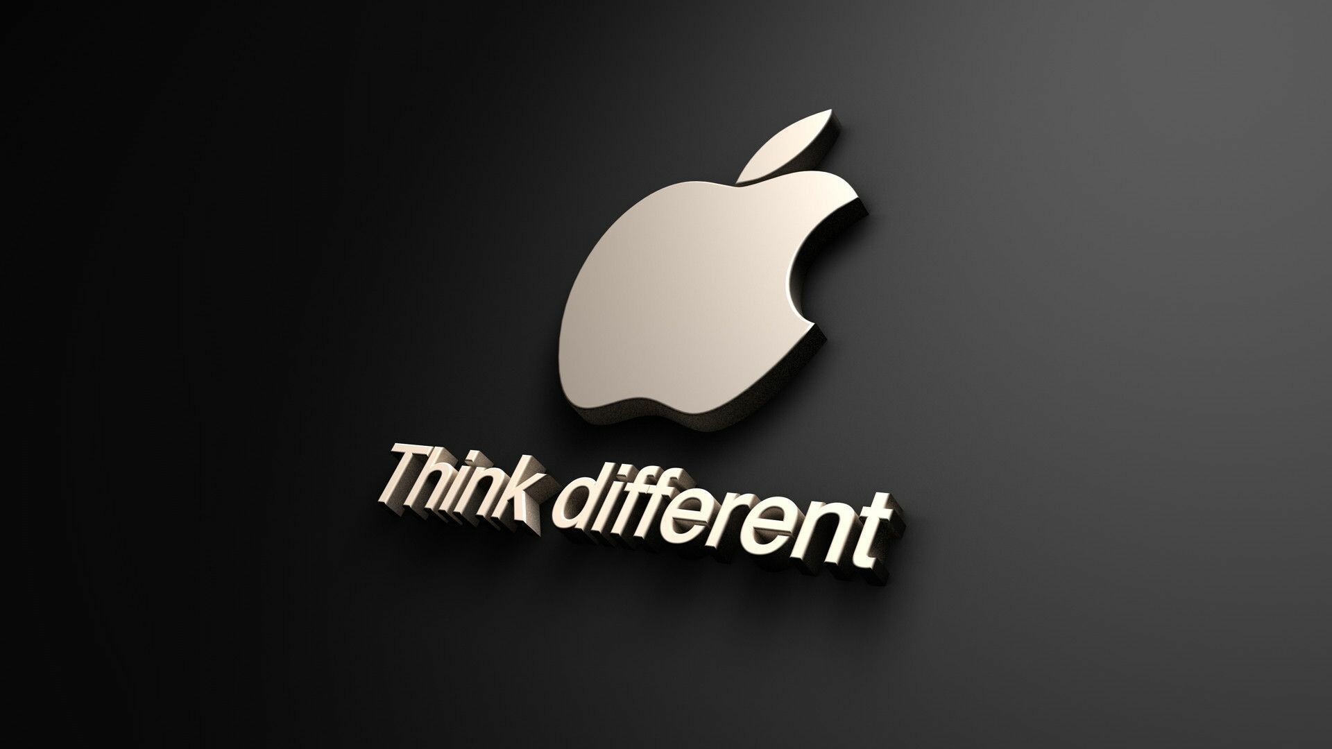 Apple Logo: “Think different”, An advertising slogan used from 1997 to 2002. 1920x1080 Full HD Background.