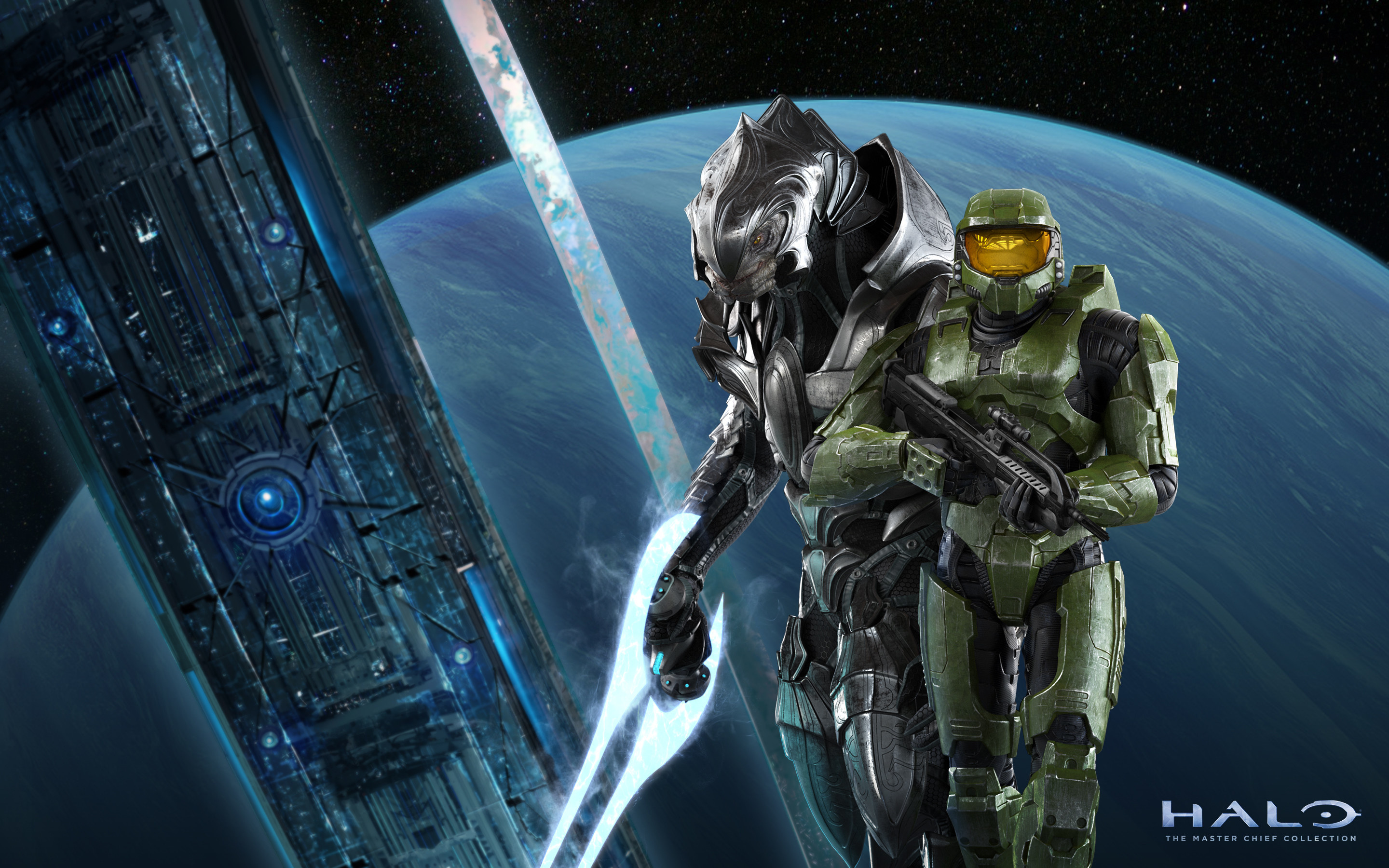 Arbiter and Chief, Elites (Halo) Wallpaper, 2880x1800 HD Desktop