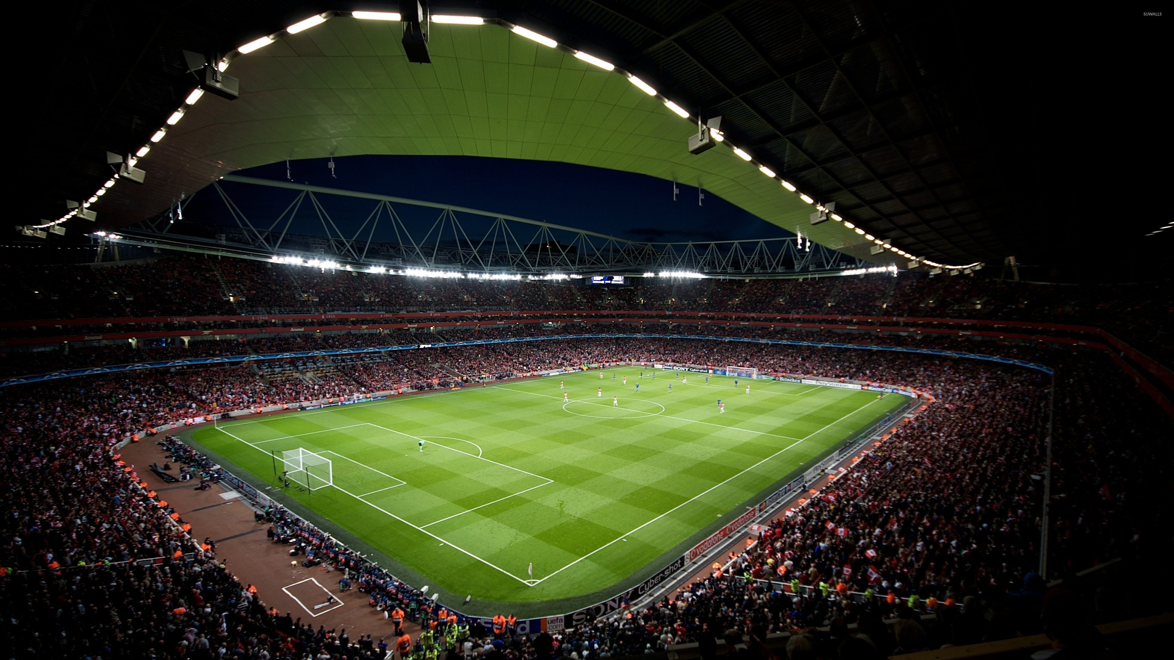 Football stadium, Photography wallpapers, Empty stands, Spectator's view, 3840x2160 4K Desktop