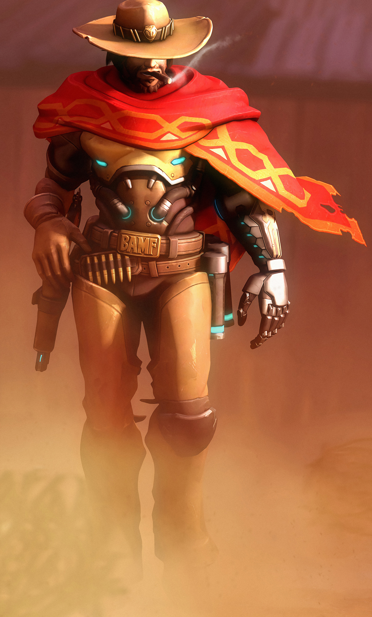 McCree Overwatch fan art, iPhone 6, HD wallpapers, HD images, 1280x2120 HD Phone