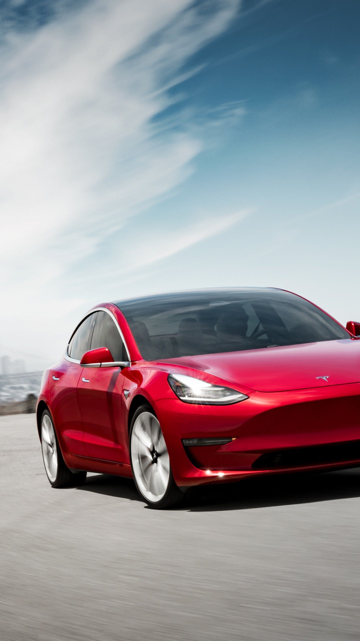 Tesla Model 3, Performance version, Electric car, High-resolution, 1440x2560 HD Handy